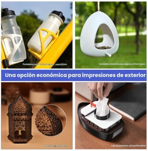 FILAMENTO DE REPUESTO BÁSICO PETG DE BAMBÚ DE 0.069 IN, 2.2 LBS 2.2 LIBRAS CON RFID PARA IMPRESORAS 3D BAMBU LAB A1/X1/P1, - 5