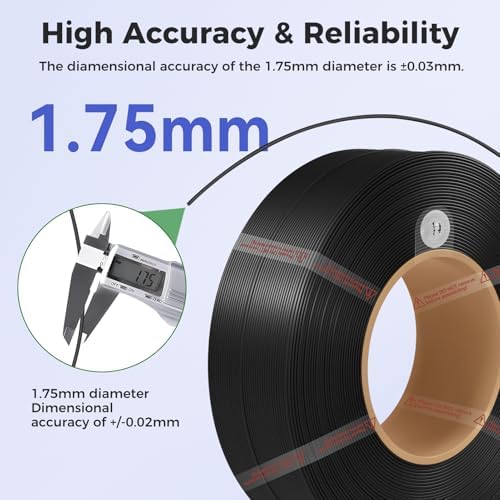 FILAMENTO DE REPUESTO BÁSICO PETG DE BAMBÚ DE 0.069 IN, 2.2 LBS 2.2 LIBRAS CON RFID PARA IMPRESORAS 3D BAMBU LAB A1/X1/P1, - 6