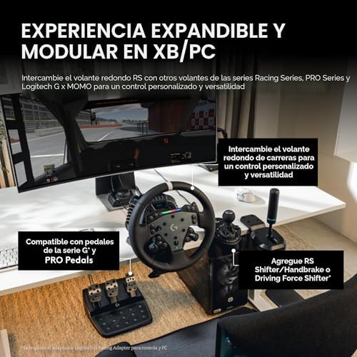 SISTEMA LOGITECH G RS50, CONFIGURACIÓN DE VOLANTE DE CARRERAS DE SIMULACIÓN DE 3 PIEZAS - BASE DE VOLANTE RS50 CON 8 NM - 5