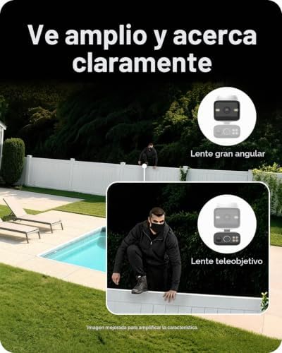 TAPO CÁMARA DE SEGURIDAD CON BATERÍA DE SEGURIDAD DE DOBLE LENTE 2K PAN - 4