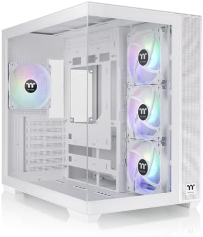 THERMALTAKE VIEW 380 TG ARGB SNOW ATX CARCASA INCLUYE 4 VENTILADORES ARGB DE 120MM SOPORTA TARJETA MADRE CON CONECTOR OCULTO - 1