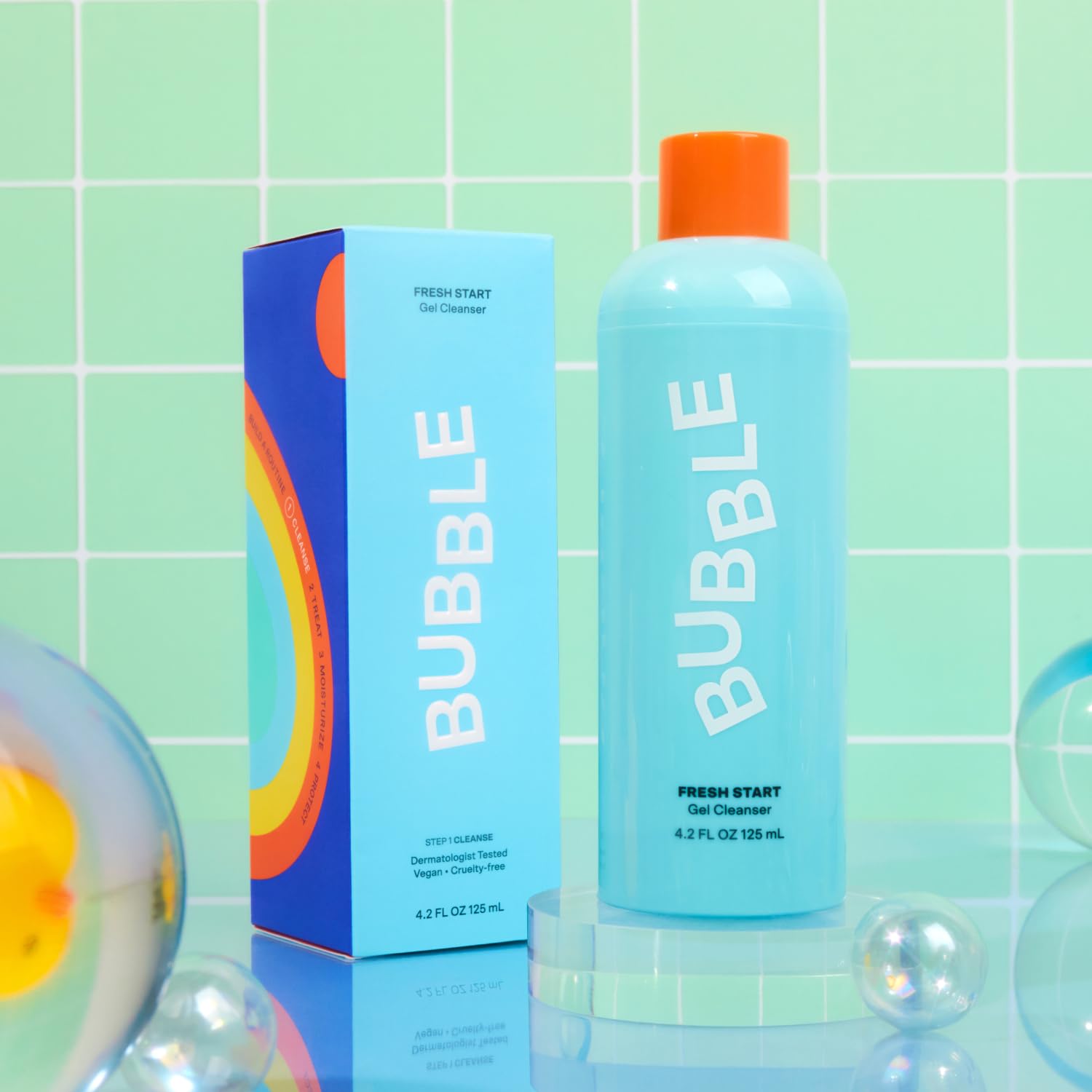 BUBBLE CUIDADO DE LA PIEL FRESH START GEL LIMPIADOR FACIAL SUAVE PARA PIELES GRASAS, 4.2 FL OZ - 2