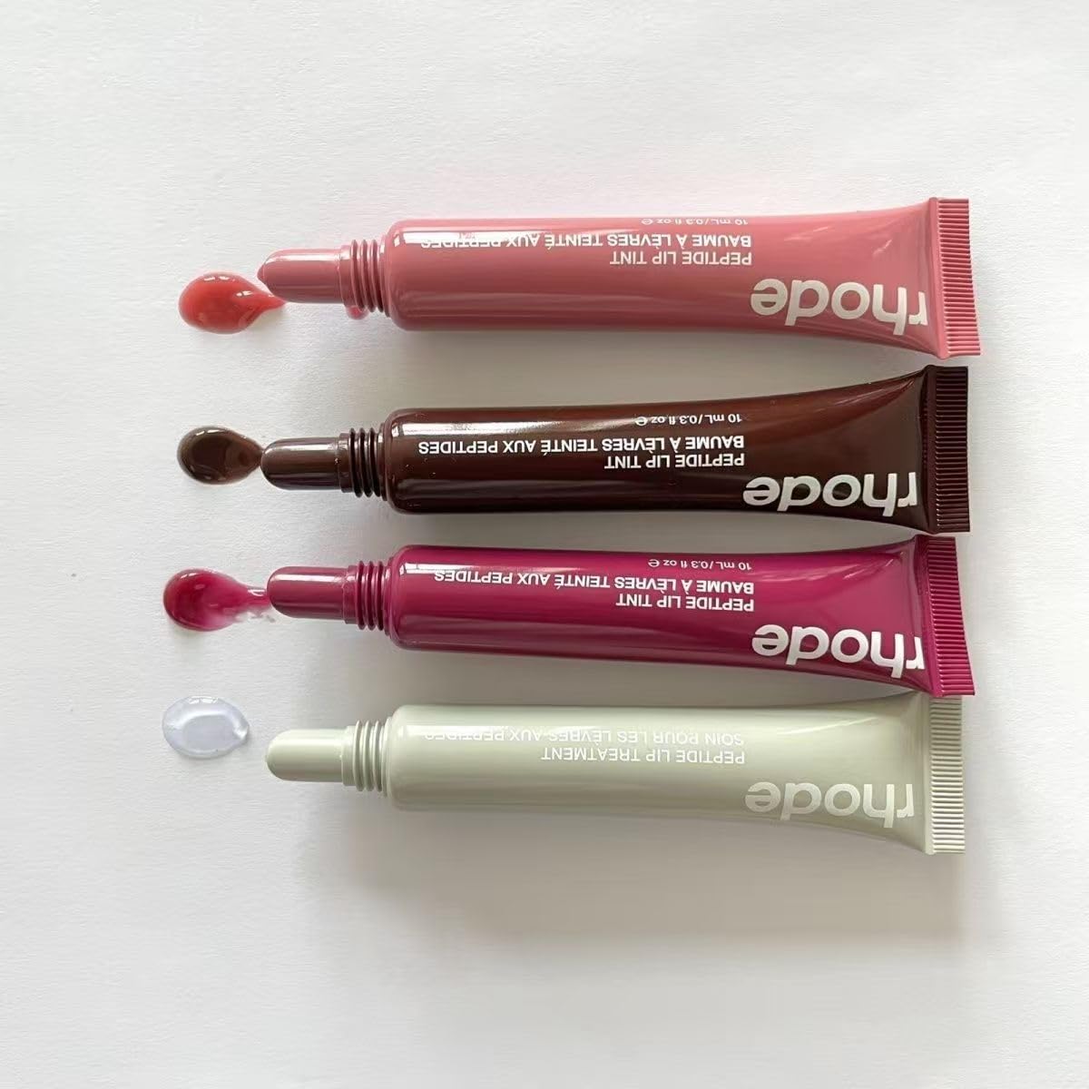 RHODE TINTE DE LABIOS BRILLANTE, COLOR LIGERO Y ACABADO HIDRATANTE, 3 FL OZ, 10ML TOAST - 4