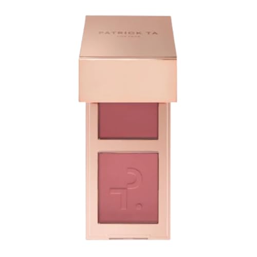PATRICK TA DOUBLE TAKE MINI RUBOR MAQUILLAJE DUO, SHE GOES TO THE GYM, CREMA Y POLVO, 0.25 ONZAS, ACABADO NATURAL RADIANTE - 5