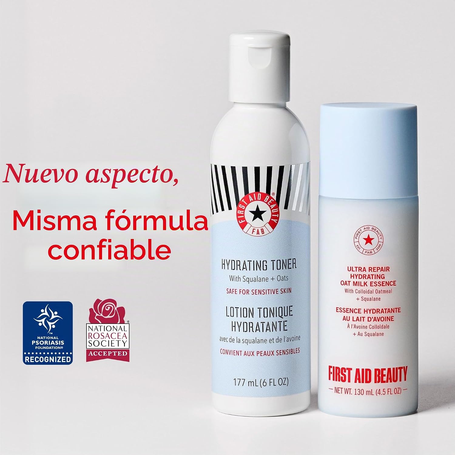 FIRST AID BEAUTY TÓNICO HIDRATANTE CON ESCUALANO Y AVENA SILVESTRE, TÓNER CALMANTE SIN FRAGANCIA SIN ALCOHOL, HIDRATACIÓN - 2