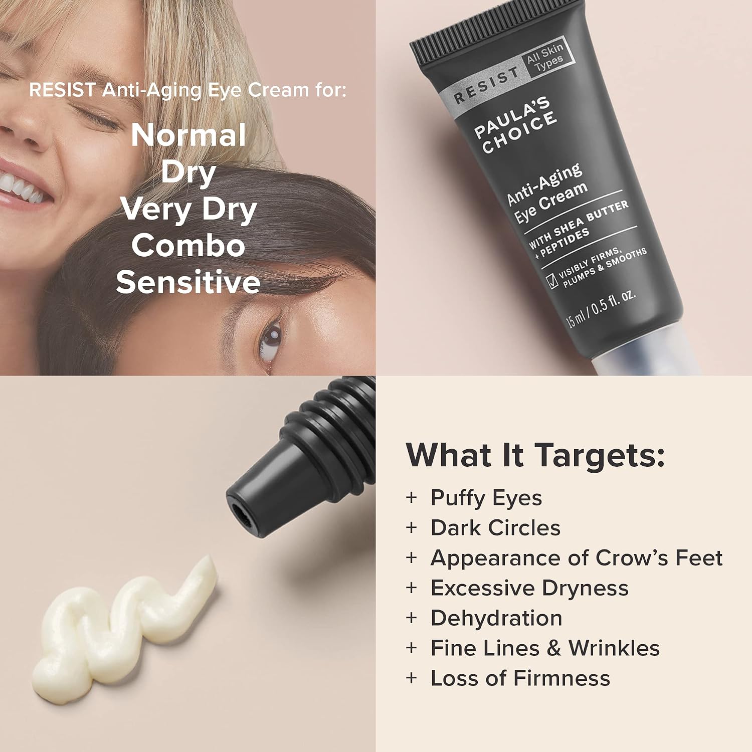 PAULA S CHOICE RESIST CREMA ANTIENVEJECIMIENTO PARA OJOS CON MANTECA DE KARITÉ Y VITAMINA C PARA OJOS HINCHADOS, ARRUGAS, - 2