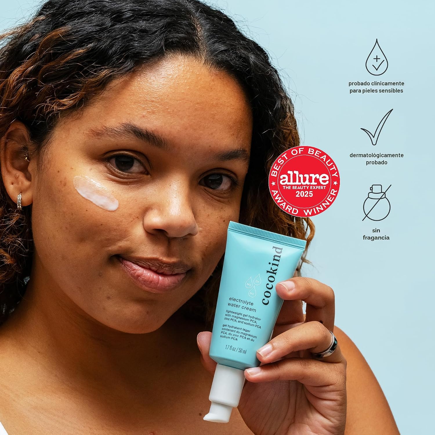 COCOKIND CREMA DE AGUA CON ELECTROLITOS HIDRATANTE LIGERO DE GEL DE AGUA CREMA DE DÍA HIDRATANTE EQUILIBRADA PARA TODO TIPO - 2