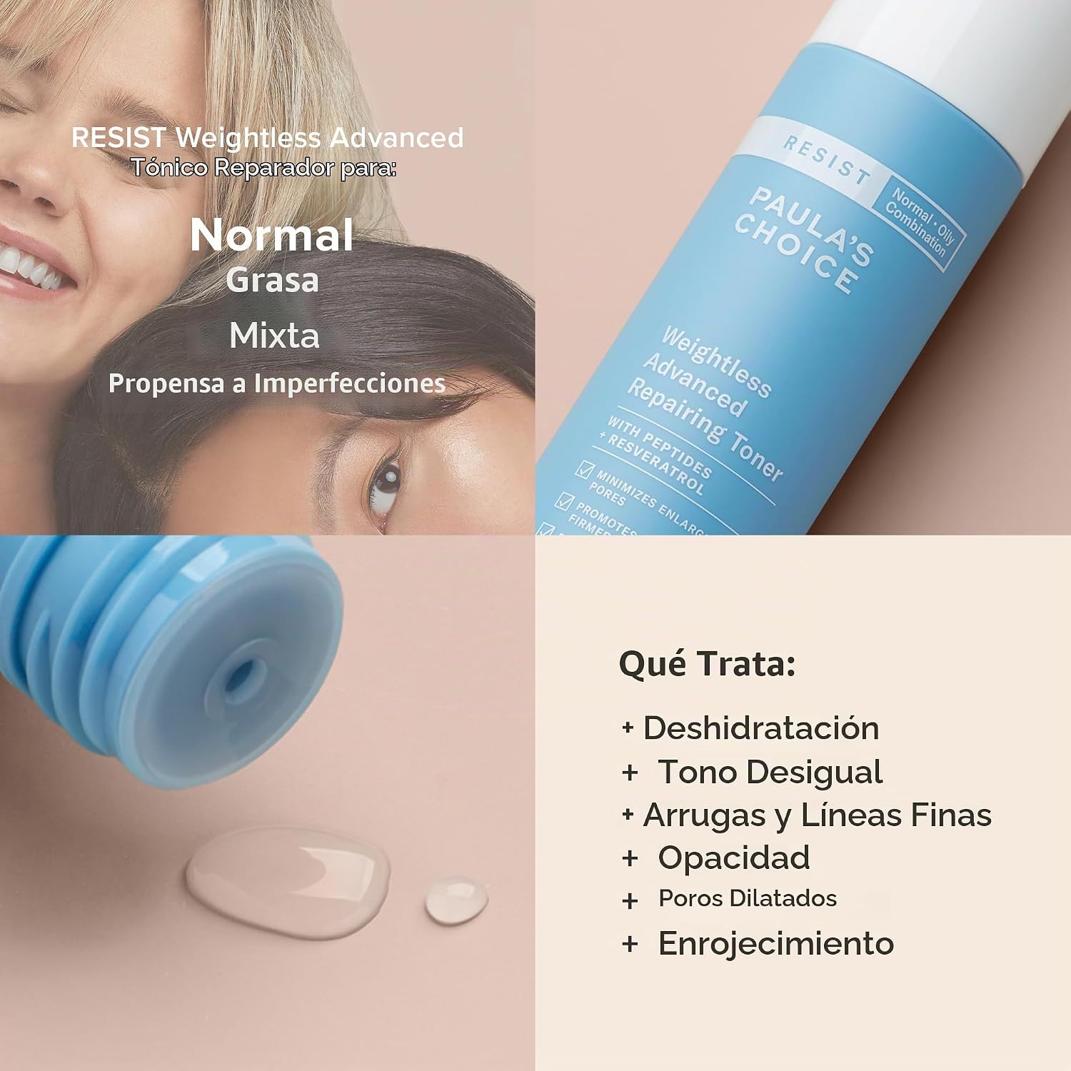 PAULA S CHOICE RESIST TÓNICO FACIAL REPARADOR AVANZADO SIN PESO, 4 ONZAS - 3
