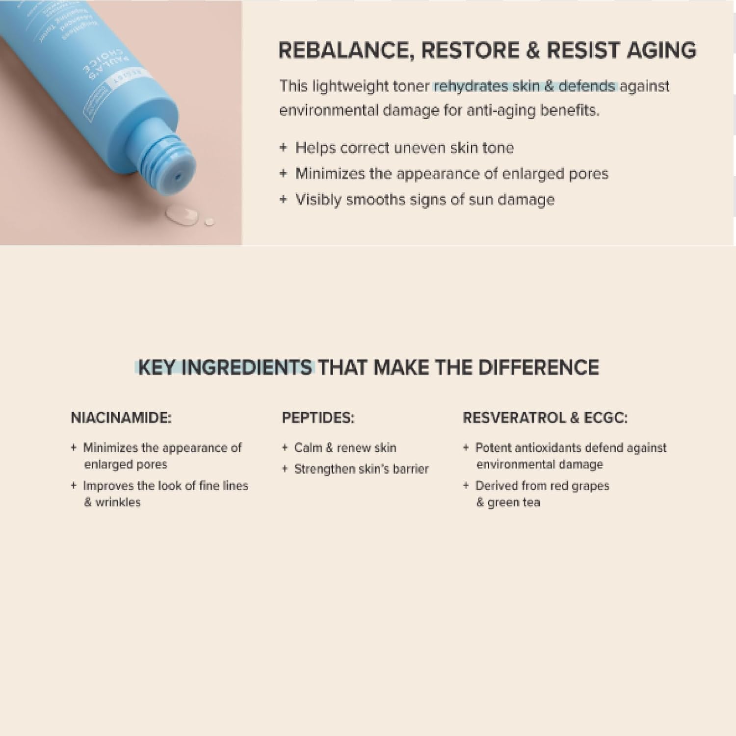 PAULA S CHOICE RESIST TÓNICO FACIAL REPARADOR AVANZADO SIN PESO, 4 ONZAS - 4