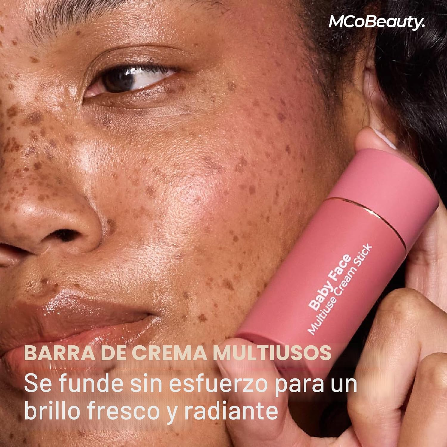 MCOBEAUTY - BARRA DE CREMA MULTIUSOS BABY FACE PARA LABIOS Y MEJILLAS - BARRA DE RUBOR EN TONO ROSA ROSA - CONTIENE ACEITE - 2