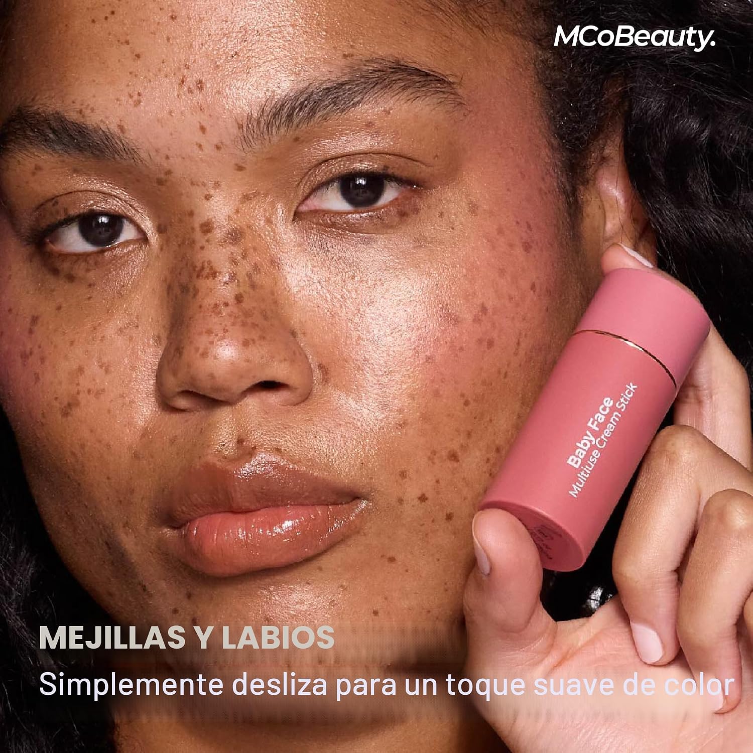 MCOBEAUTY - BARRA DE CREMA MULTIUSOS BABY FACE PARA LABIOS Y MEJILLAS - BARRA DE RUBOR EN TONO ROSA ROSA - CONTIENE ACEITE - 6