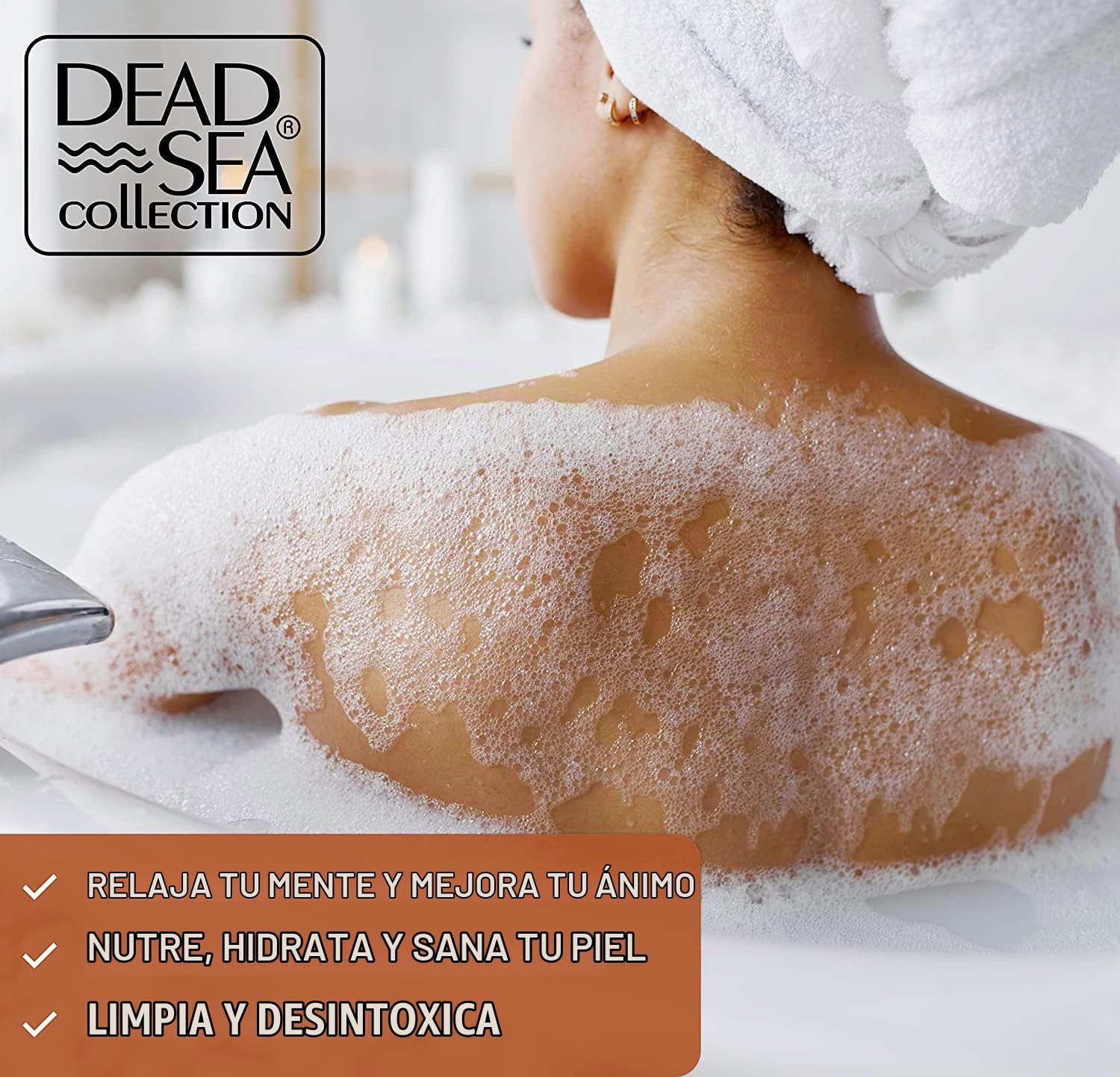 DEAD SEA COLLECTION BAÑO DE BURBUJAS CON COCO PARA MUJERES Y HOMBRES, ACEITE DE COCO Y MINERALES PUROS DEL MAR MUERTO, PIEL - 4