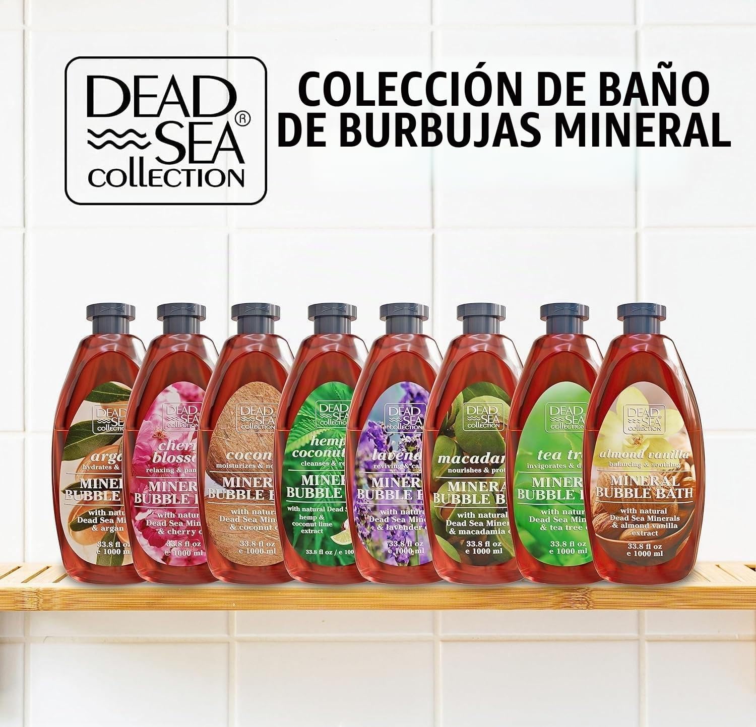 DEAD SEA COLLECTION BAÑO DE BURBUJAS CON COCO PARA MUJERES Y HOMBRES, ACEITE DE COCO Y MINERALES PUROS DEL MAR MUERTO, PIEL - 7