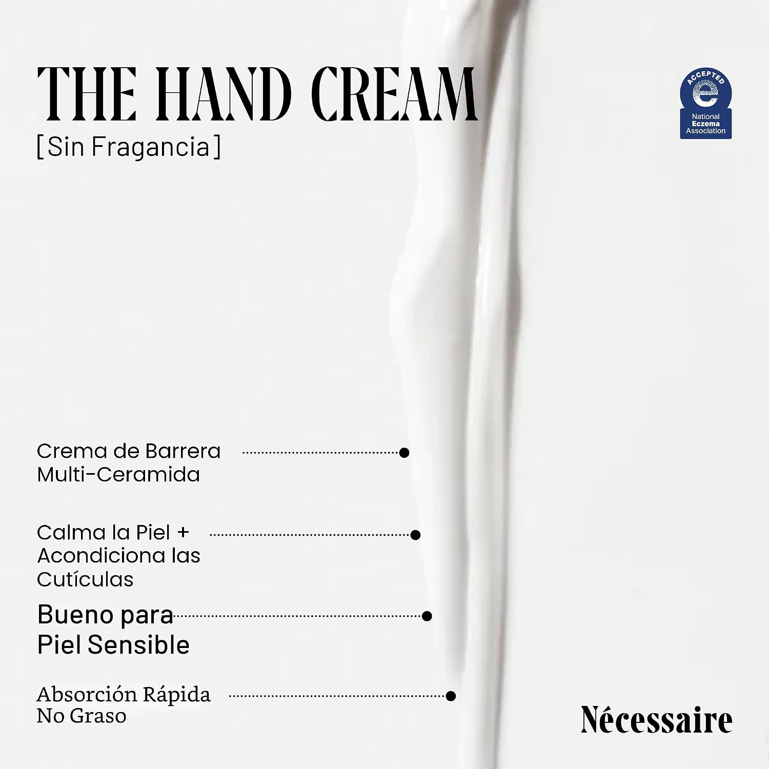 THE HAND CREMA. LOCIÓN DE MANOS SIN FRAGANCIA CON 5 CERAMIDAS Y PÉPTIDOS - 3