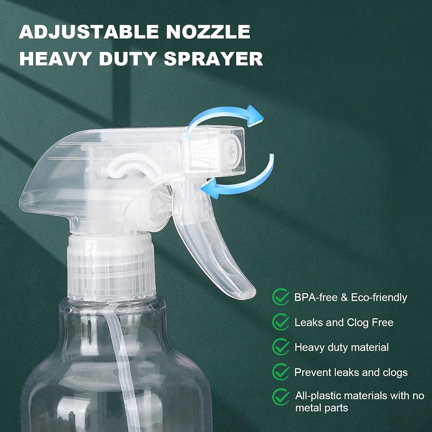 BOTELLAS DE PLÁSTICO DE 16.9 OZ/16.9 FL OZ, 1 PAQUETE, NIEBLA AJUSTABLE/CORRIENTE - 3