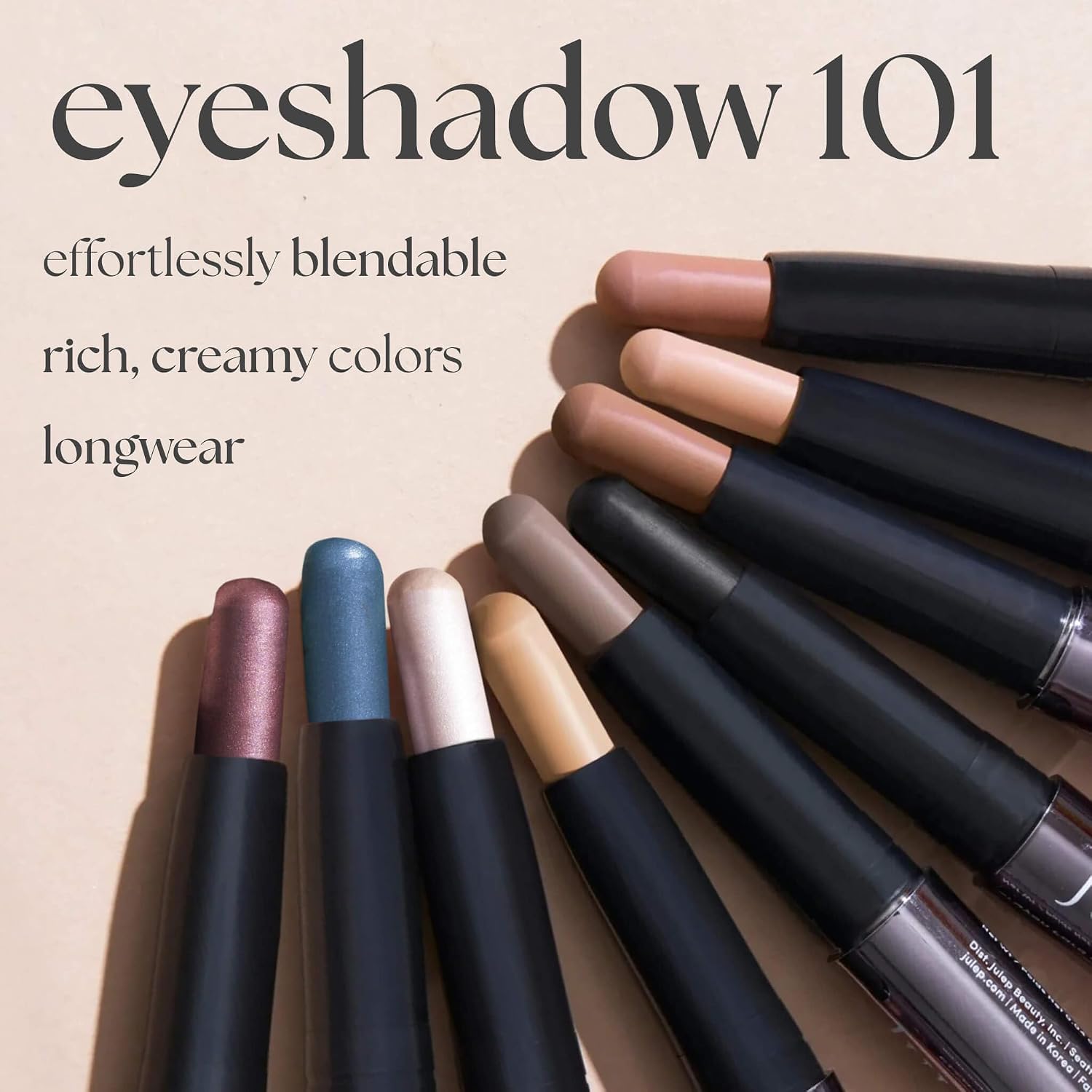 JULEP SOMBRA DE OJOS 101 DE CREMA A POLVO RESISTENTE AL AGUA BEACHY EFECTO MATE CREMA MATE DE SOMBRA DE OJOS BEIGE ARENA - 4