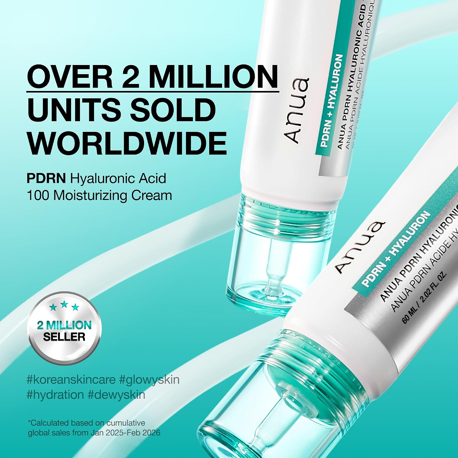ANUA PDRN - CREMA HIDRATANTE CON ÁCIDO HIALURÓNICO 100, 2.02 ONZAS LÍQUIDAS, LIGERA, NO GRASA HIDRATANTE FACIAL CON ADN - 2