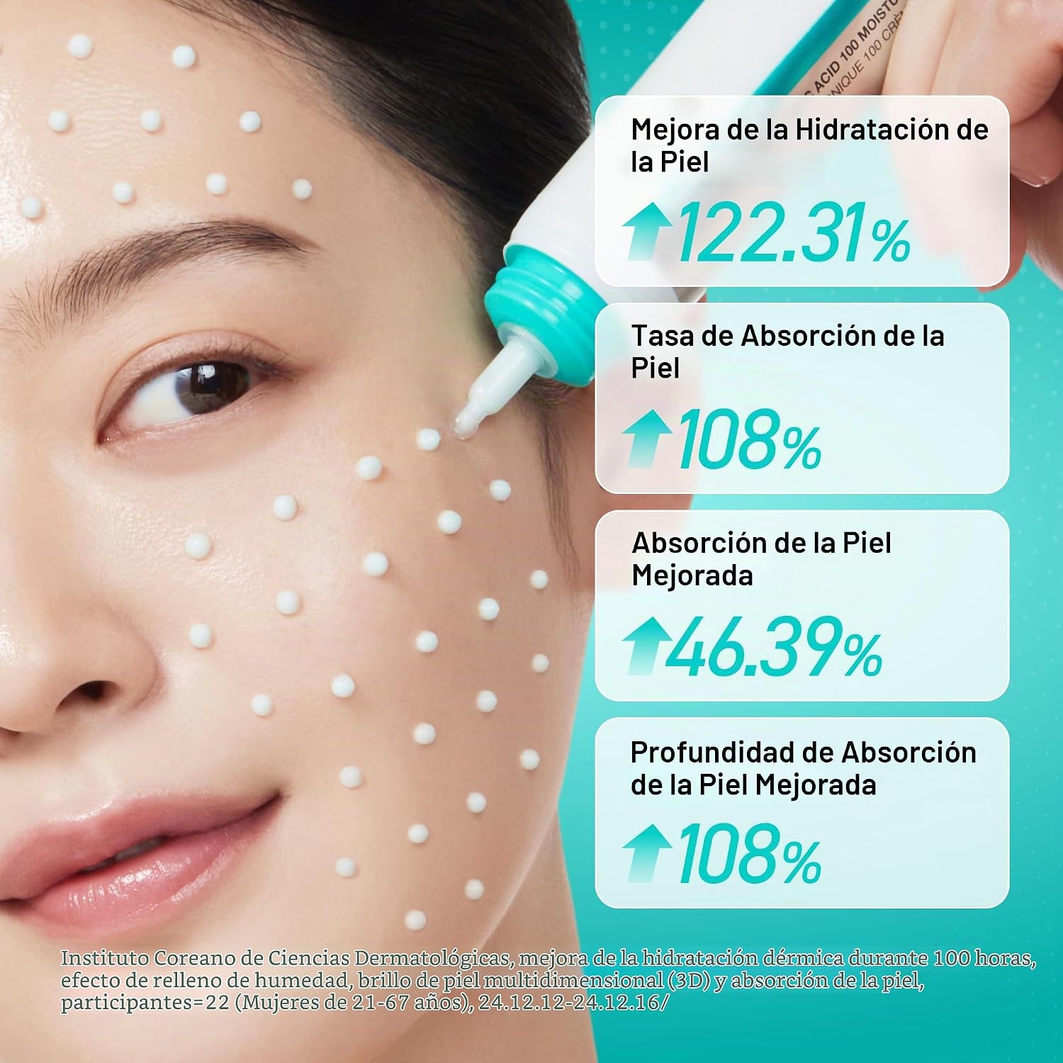 ANUA PDRN - CREMA HIDRATANTE CON ÁCIDO HIALURÓNICO 100, 2.02 ONZAS LÍQUIDAS, LIGERA, NO GRASA HIDRATANTE FACIAL CON ADN - 6