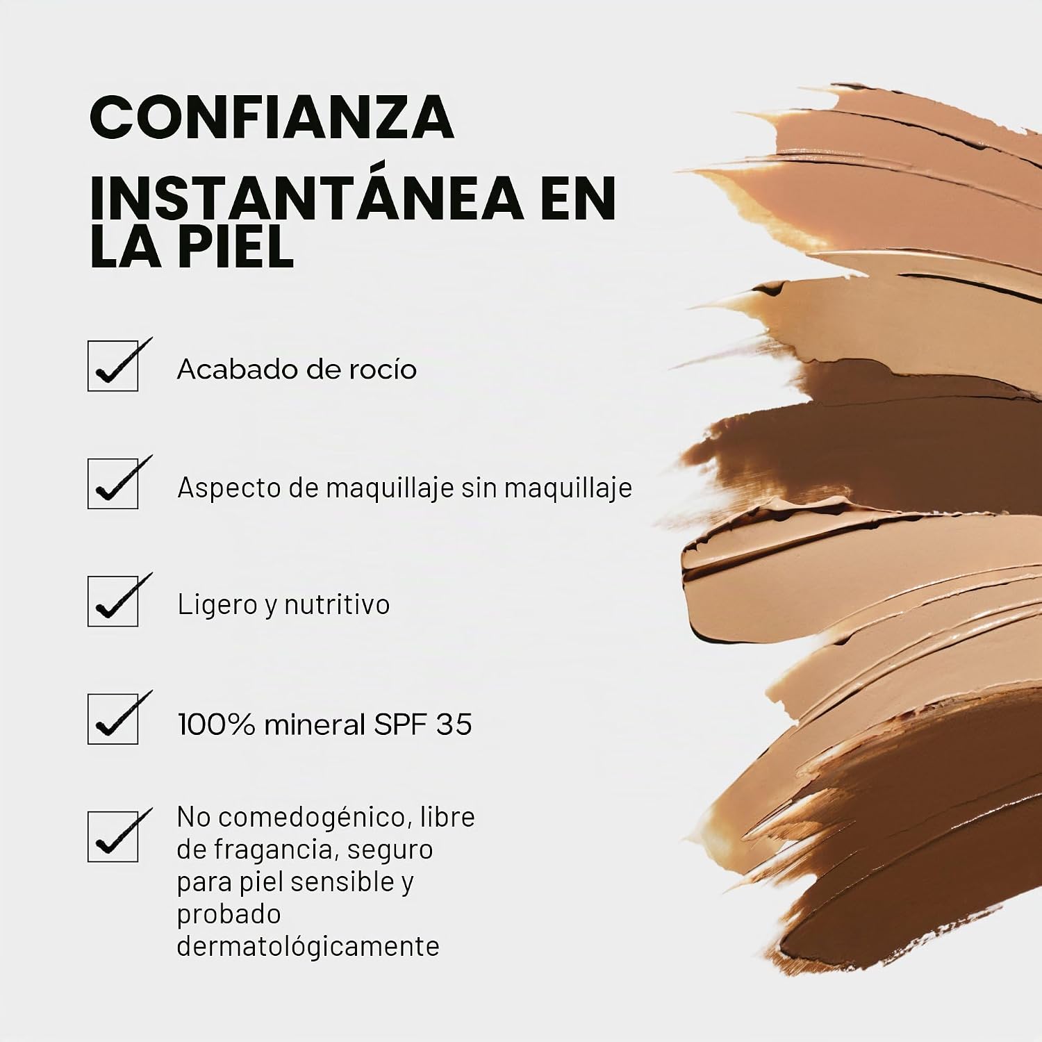 SAIE SLIP TINT - PROTECTOR SOLAR TINTADO PARA CARA, SPF 35, TRES MITAD 1.35 ONZAS - 3