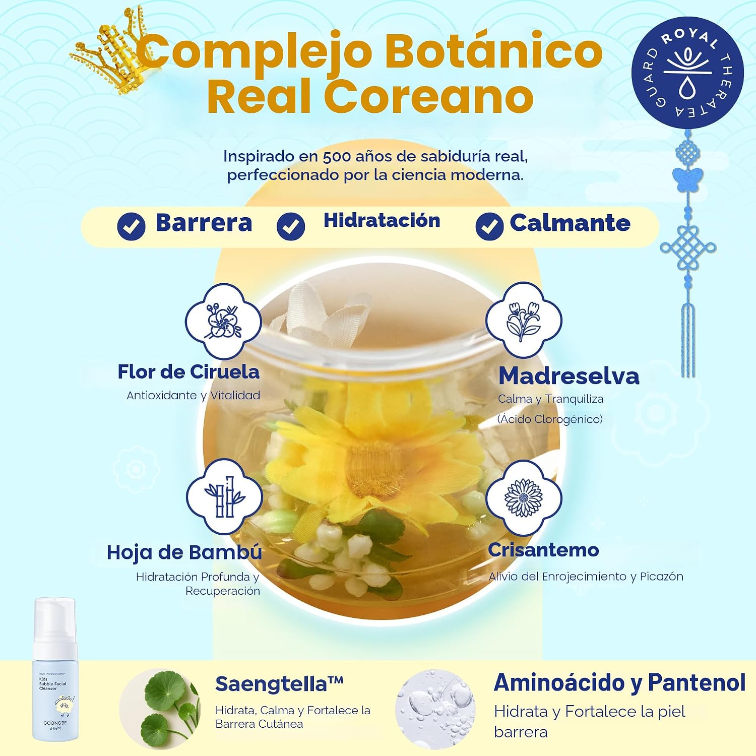 GOONGBE LIMPIADOR FACIAL DE BURBUJAS PARA NIÑOS - LAVADO FACIAL DE ESPUMA DE BURBUJAS COREANO DE PH BAJO PARA NIÑOS - - 4