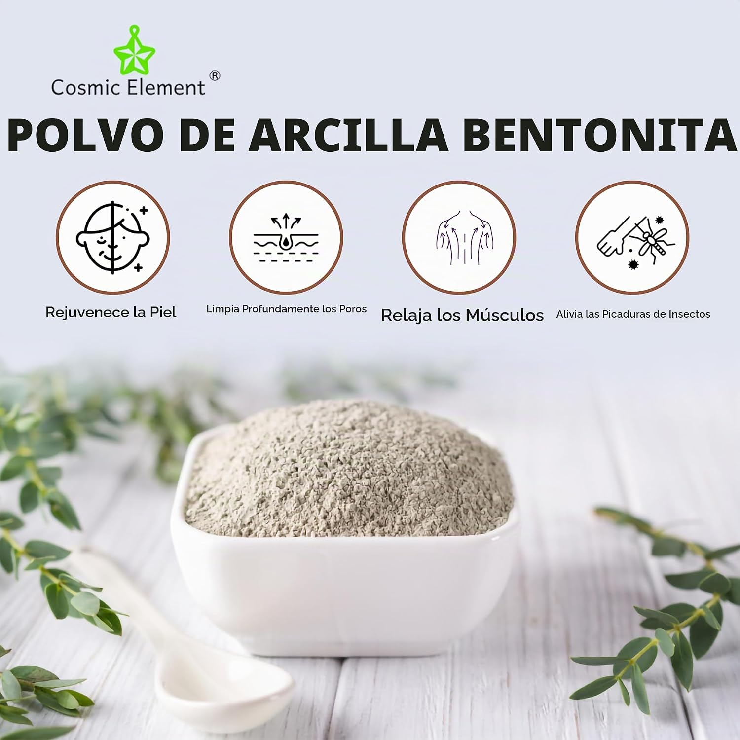 POLVO DE ARCILLA DE BENTONITA DE CALCIO 100% PURO, VEGANO, GRADO ALIMENTICIO, ARCILLA CURATIVA, DESINTOXICACIÓN - 4