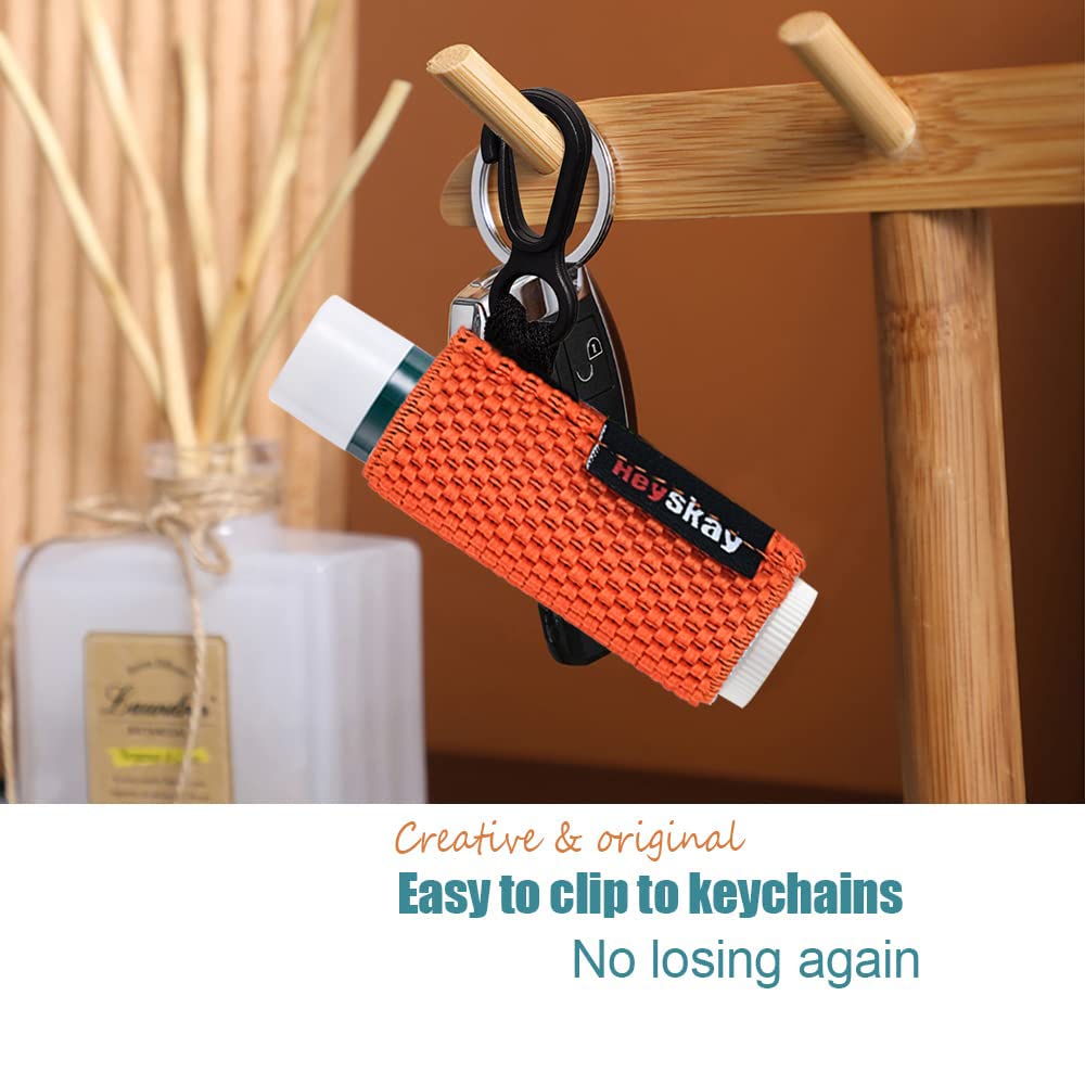 HEYSKAY 5PCS PORTABĂLSAMOS FUNDAS PARA LĂPIZ LABIAL LLAVERO PORTABRILLO LABIAL LLAVERO PROTECTOR LABIAL FUNDAS ELĂSTICAS - 6