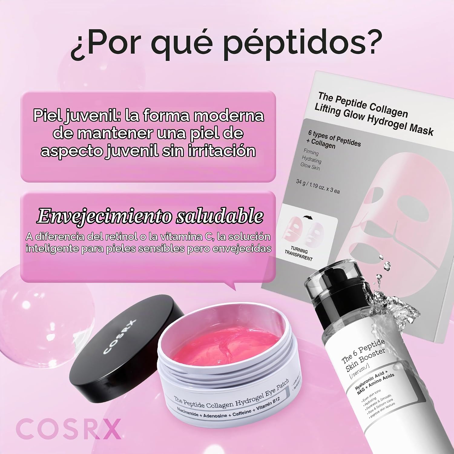 COSRX 6X - SUERO TÓNICO DE COLÁGENO CON PÉPTIDO PARA PIEL OPACA, 5.07 ONZAS - 7