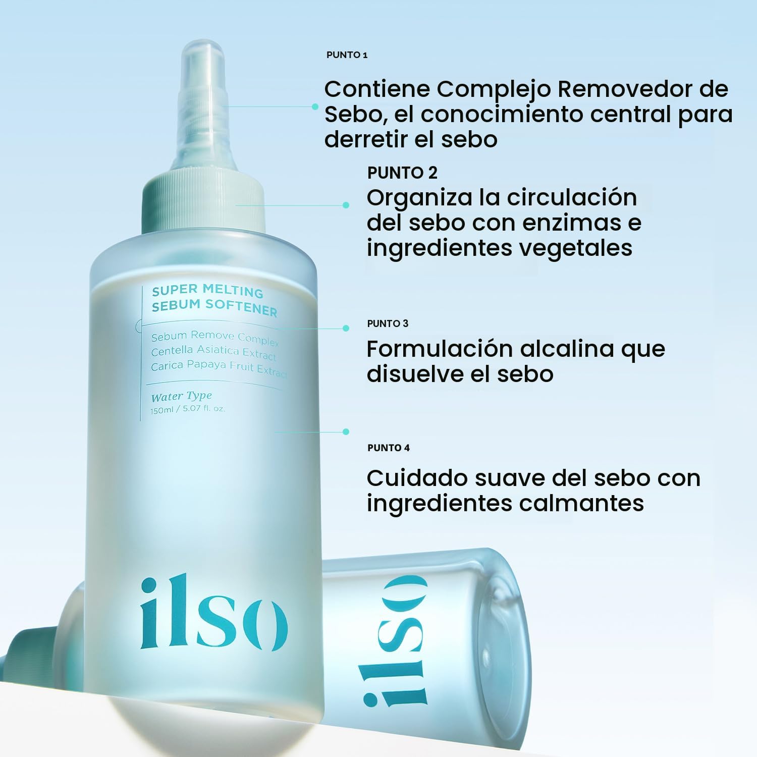 ILSO SUAVIZANTE DE SEBO SÚPER DERRETIDOR, 5.29 ONZAS LÍQUIDAS, CON 40 ALMOHADILLAS DE ALGODÓN ENVOLVENTES PARA LA PIEL - 4