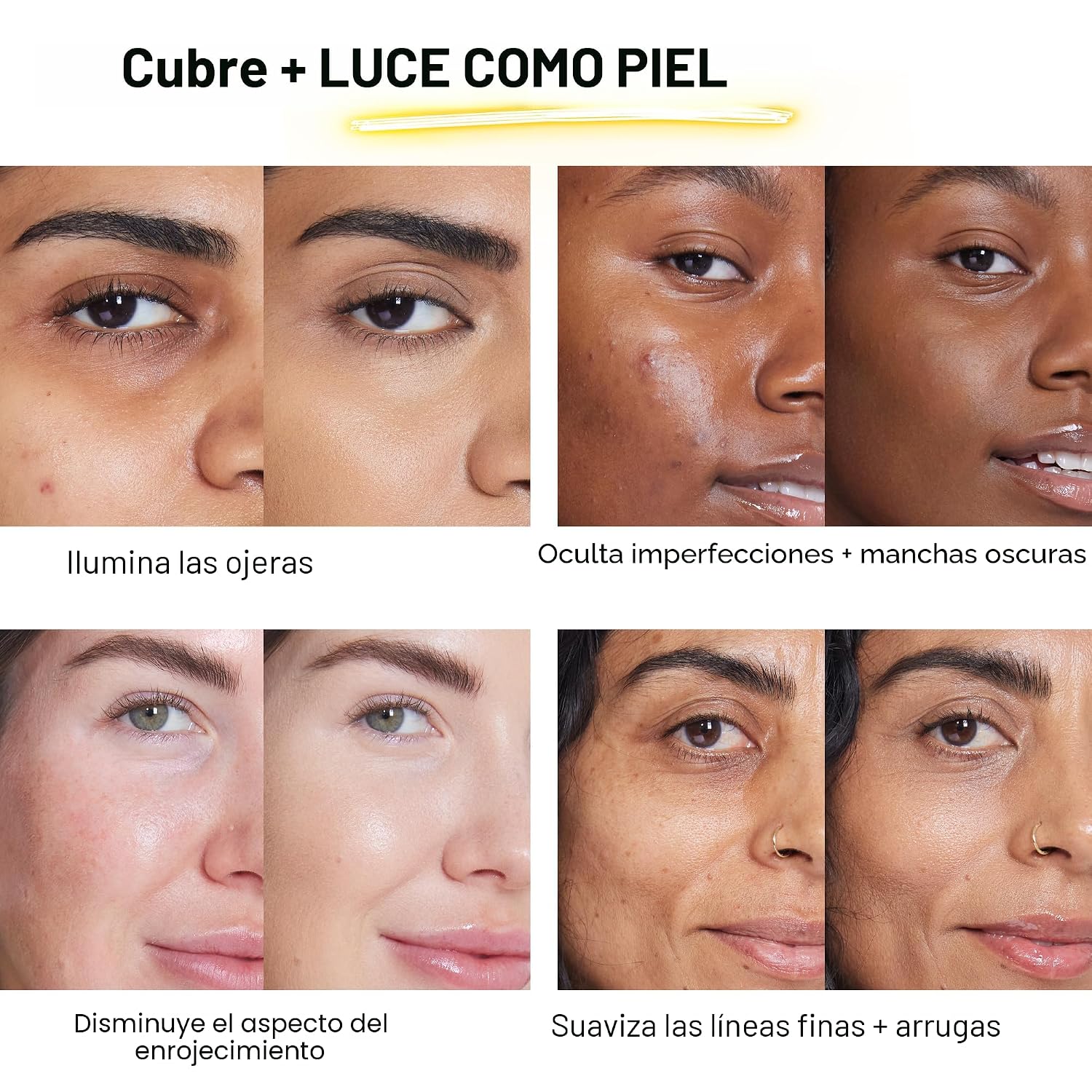 KOSAS REVEALER CORRECTOR - MAQUILLAJE DE COBERTURA MEDIA CON ÁCIDO HIALURÓNICO, OCULTA LAS OJERAS DEBAJO DE LOS OJOS, - 4
