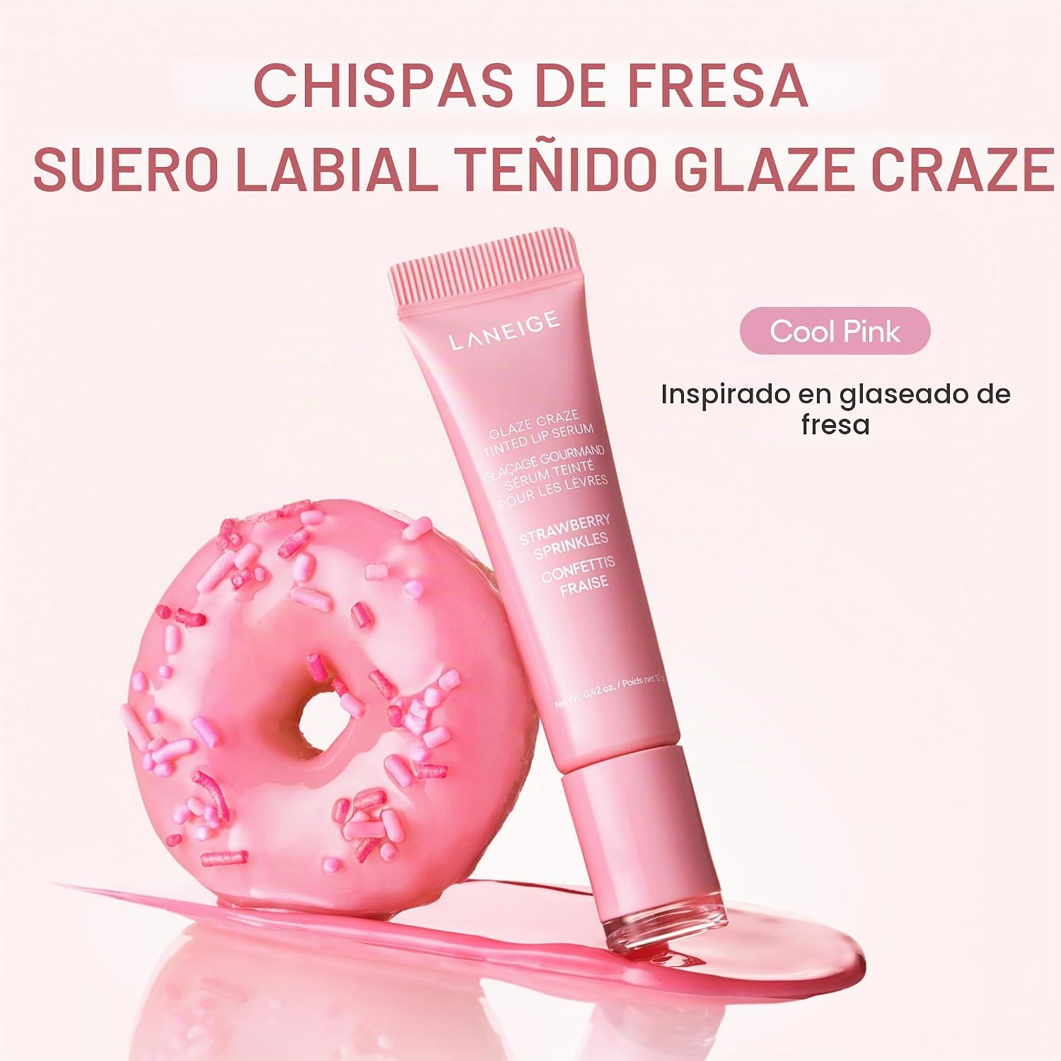 LANEIGE - SUERO LABIAL BRILLANTE GLAZE CRAZE: SUERO LABIAL HIDRATANTE PARA LABIOS BRILLANTES Y NUTRIDOS CON POLIPĂPTIDOS - 4