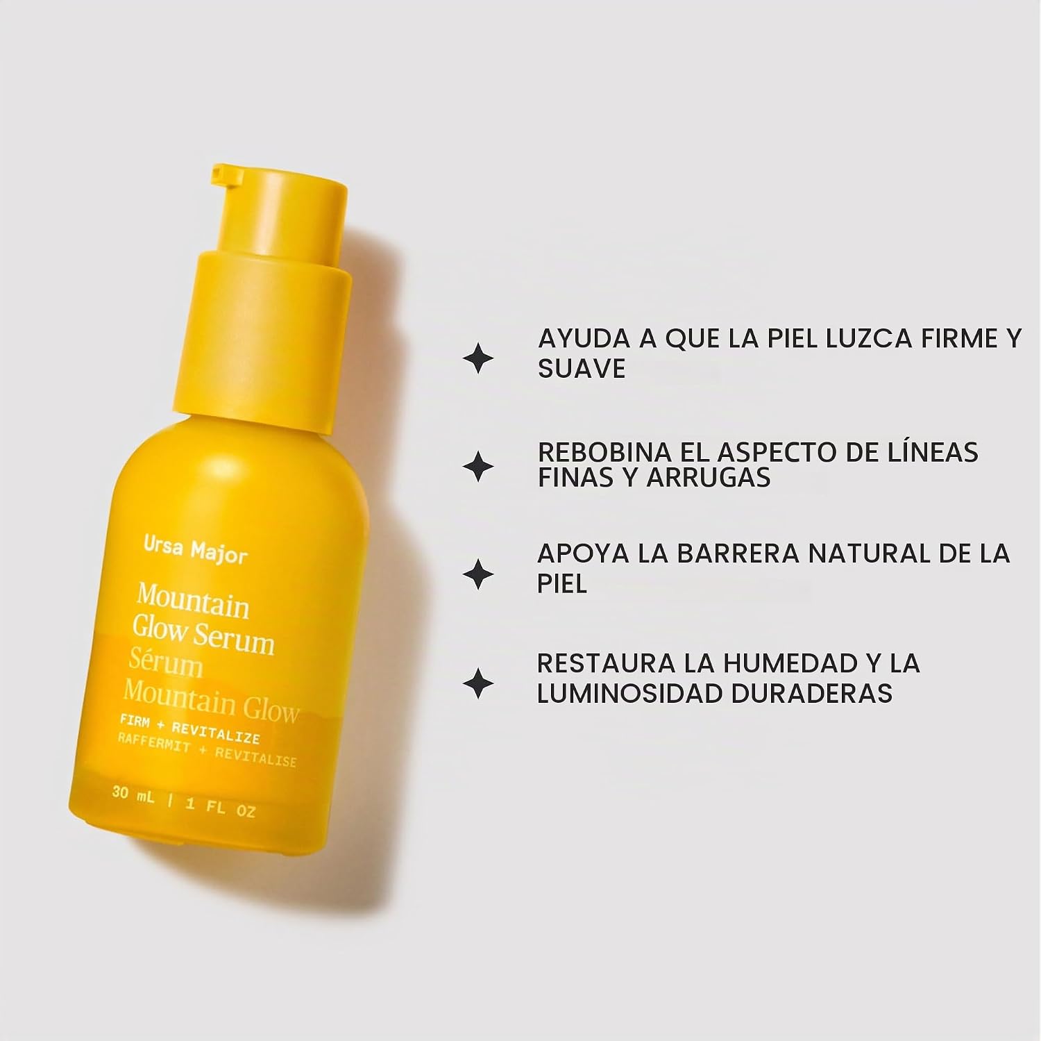 URSA MAJOR MOUNTAIN BRILLO GLOW - SUERO FACIAL NATURAL HIDRATANTE FACIAL DIARIO VEGANO COMBATE ARRUGAS Y FLACIDEZ DE LA PIEL - 2