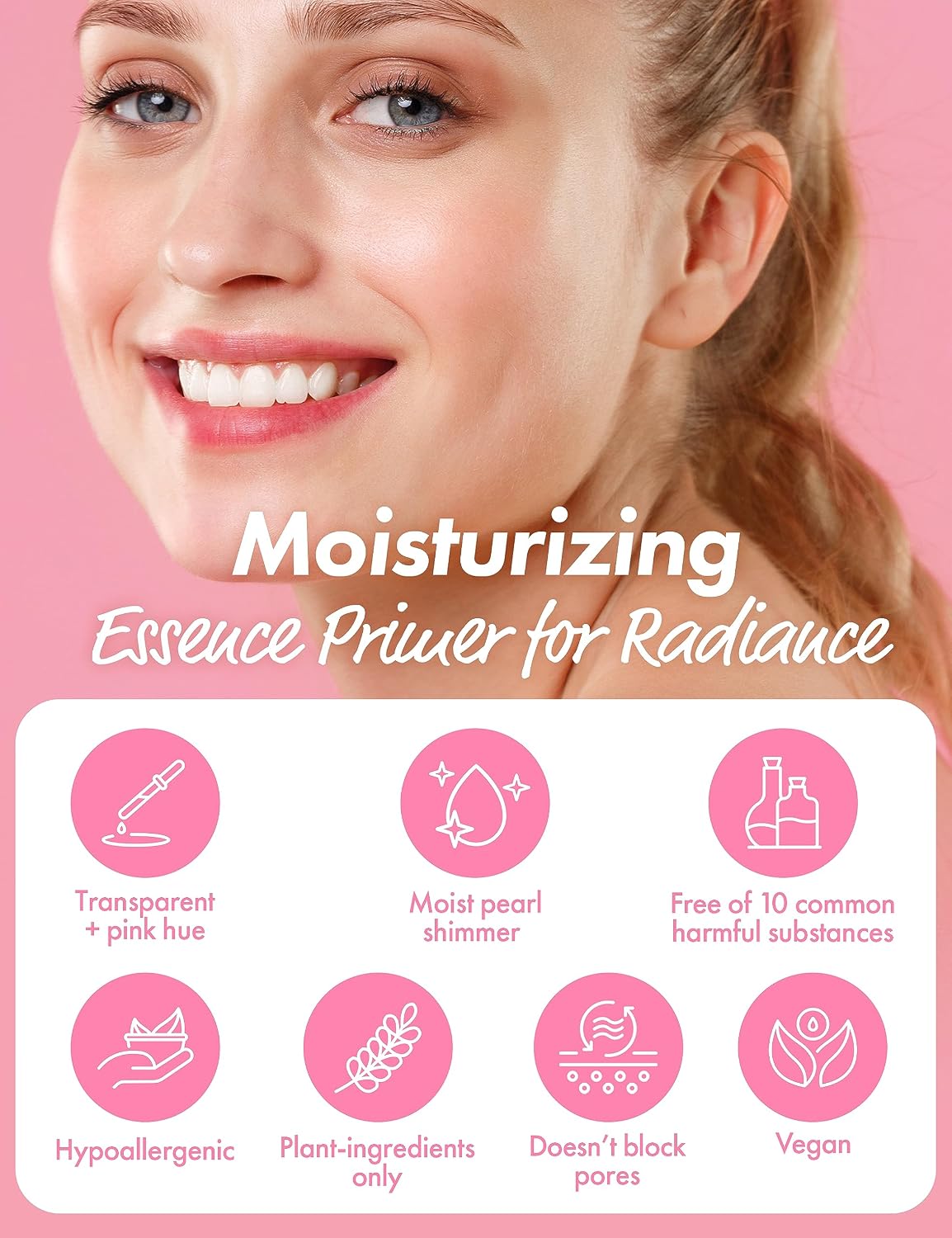 SELFBEAUTY UNICONIC - SUERO FACIAL HIDRATANTE RADIANTE A IMPRIMACIÓN, 1.0 FL OZ, MAQUILLAJE FACIAL PARA PIEL SECA, - 5