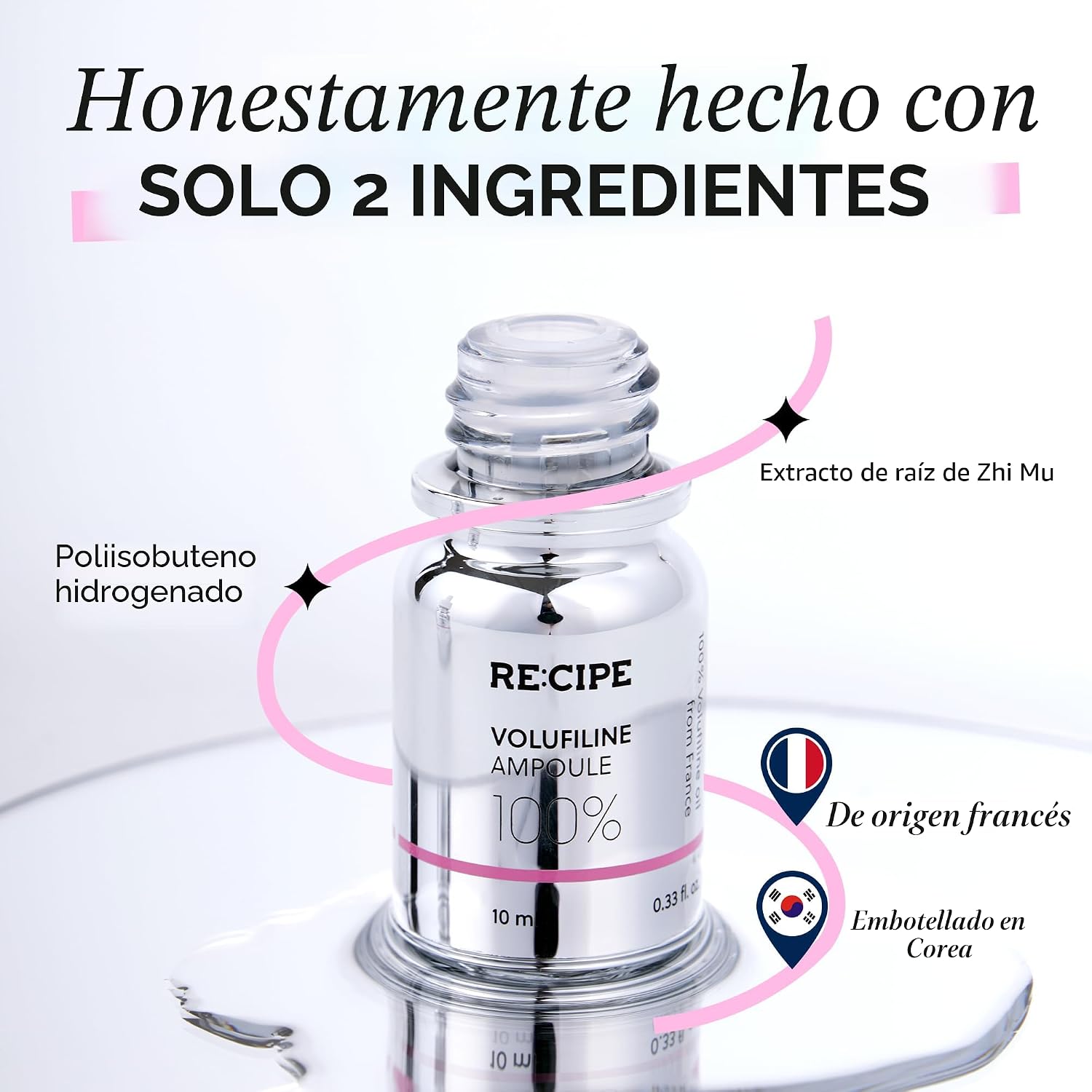 RECIPE VOLUFILINE 100% AMPOLLAS - DE FRANCIA, SEDERMA - SUERO PURO DE VOLUFILINE - IMPULSOR DE CUIDADO DE LA PIEL DIY - 3