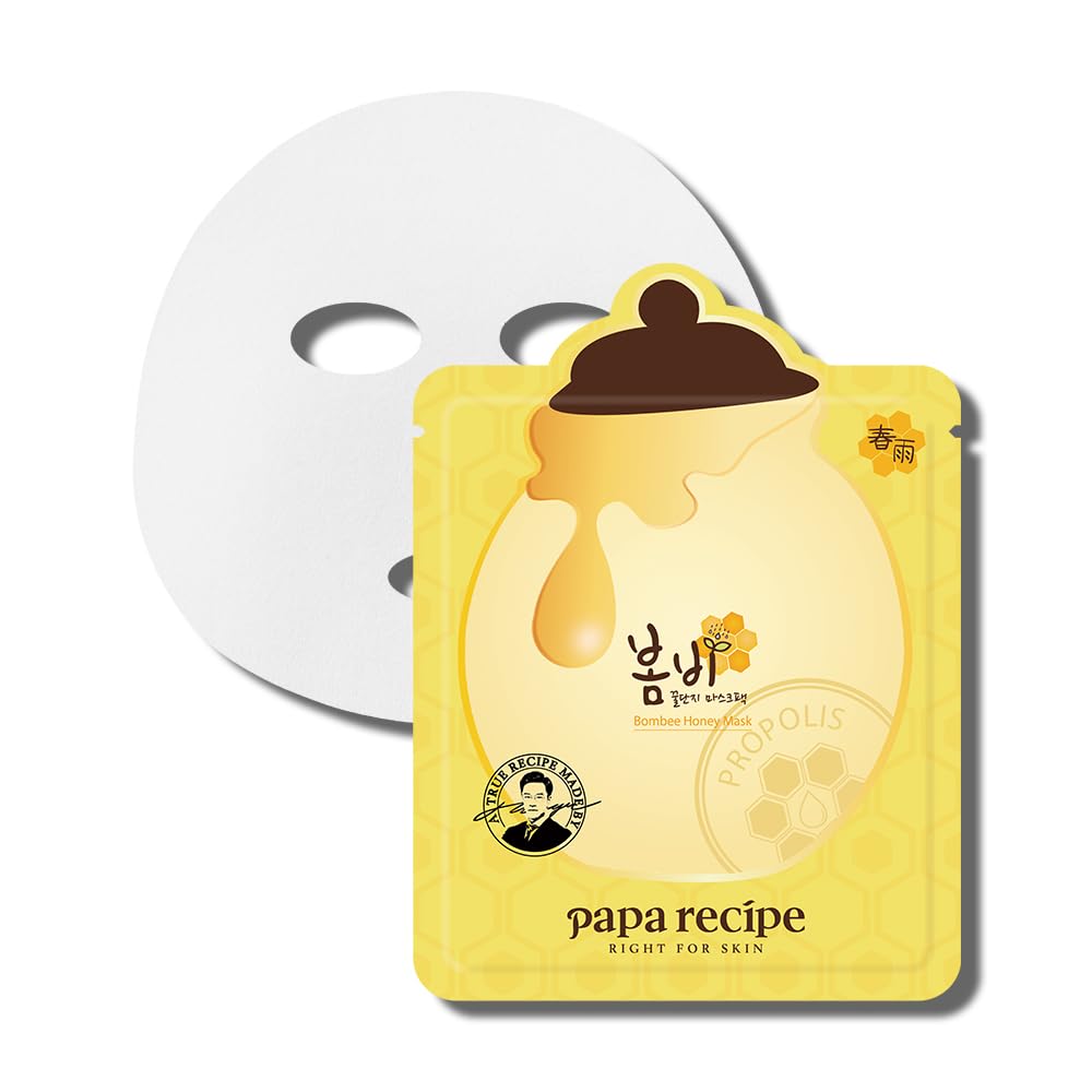 PAPA RECIPE BOMBEE - PAQUETE DE MÁSCARA DE MIEL DE 0.88 ONZAS X 1 HOJA DE MÁSCARA FACIAL PARA EL CUIDADO DE LA PIEL COREANA, - 1