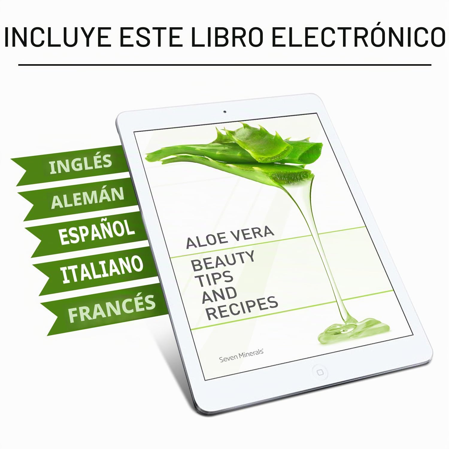 GEL DE ALOE VERA 99 % ORGÁNICO SIN XANTANO, DE RÁPIDA ABSORCIÓN, SIN RESIDUOS. FABRICADO EN ESTADOS UNIDOS. FÓRMULA - 7