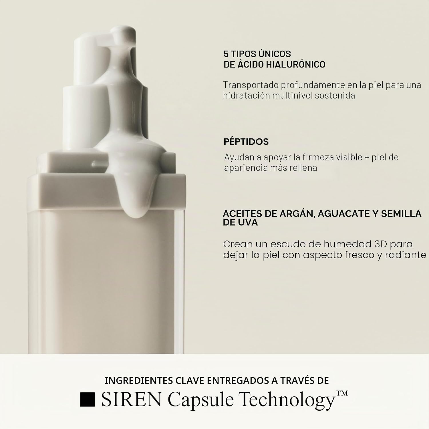 U BEAUTY THE SUPER HYDRATOR - HIDRATANTE DE PIEL DE MEGADOSIS Y CREMA HIDRATANTE DE ÁCIDO HIALURÓNICO CON PÉPTIDOS Y ACEITE - 4