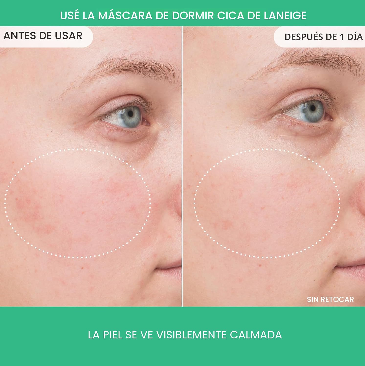 LANEIGE MASCARILLA PARA DORMIR CICA: MASCARILLA COREANA PARA PIEL SENSIBLE PARA HIDRATACIÓN CALMANTE Y REPARACIÓN - 2