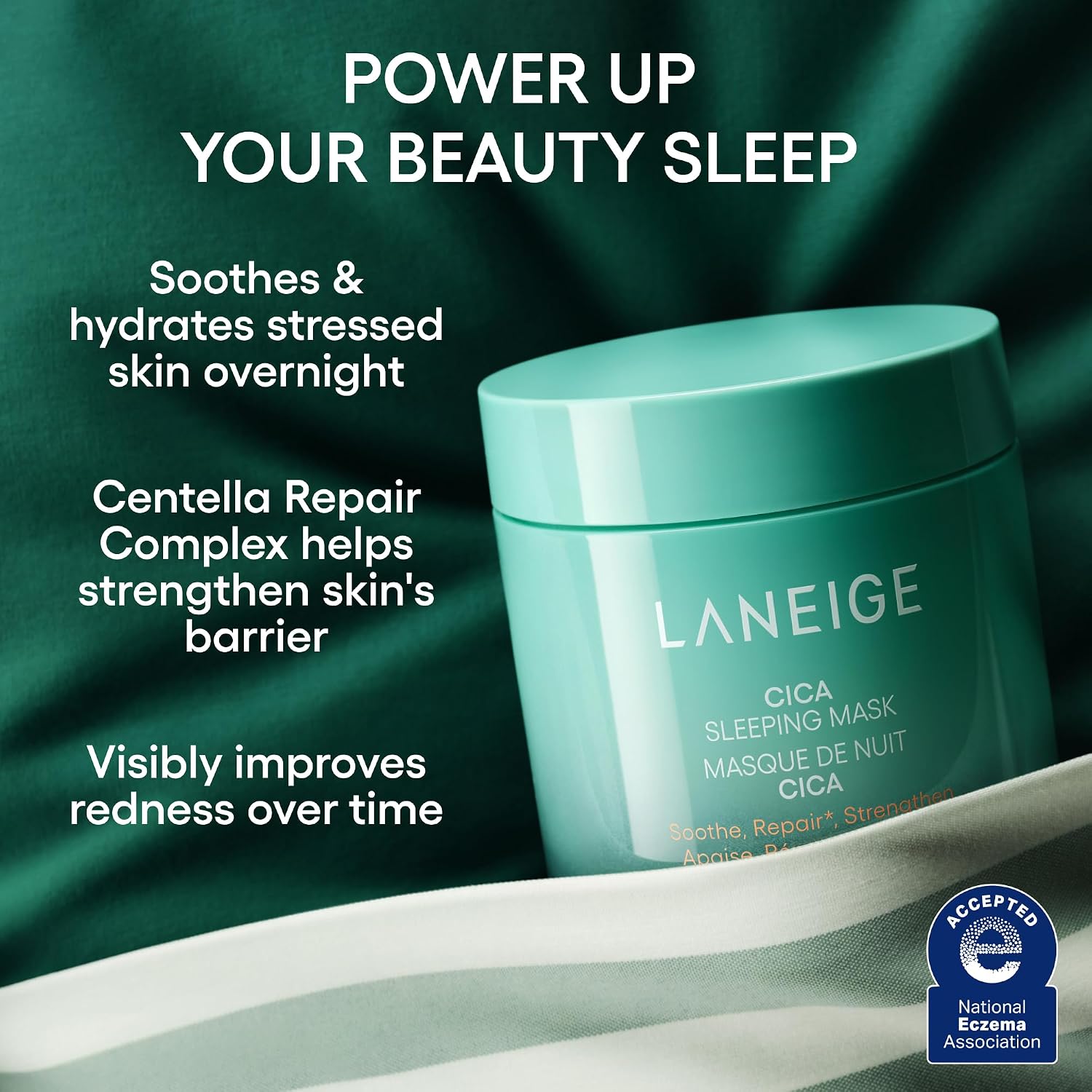 LANEIGE MASCARILLA PARA DORMIR CICA: MASCARILLA COREANA PARA PIEL SENSIBLE PARA HIDRATACIÓN CALMANTE Y REPARACIÓN - 3