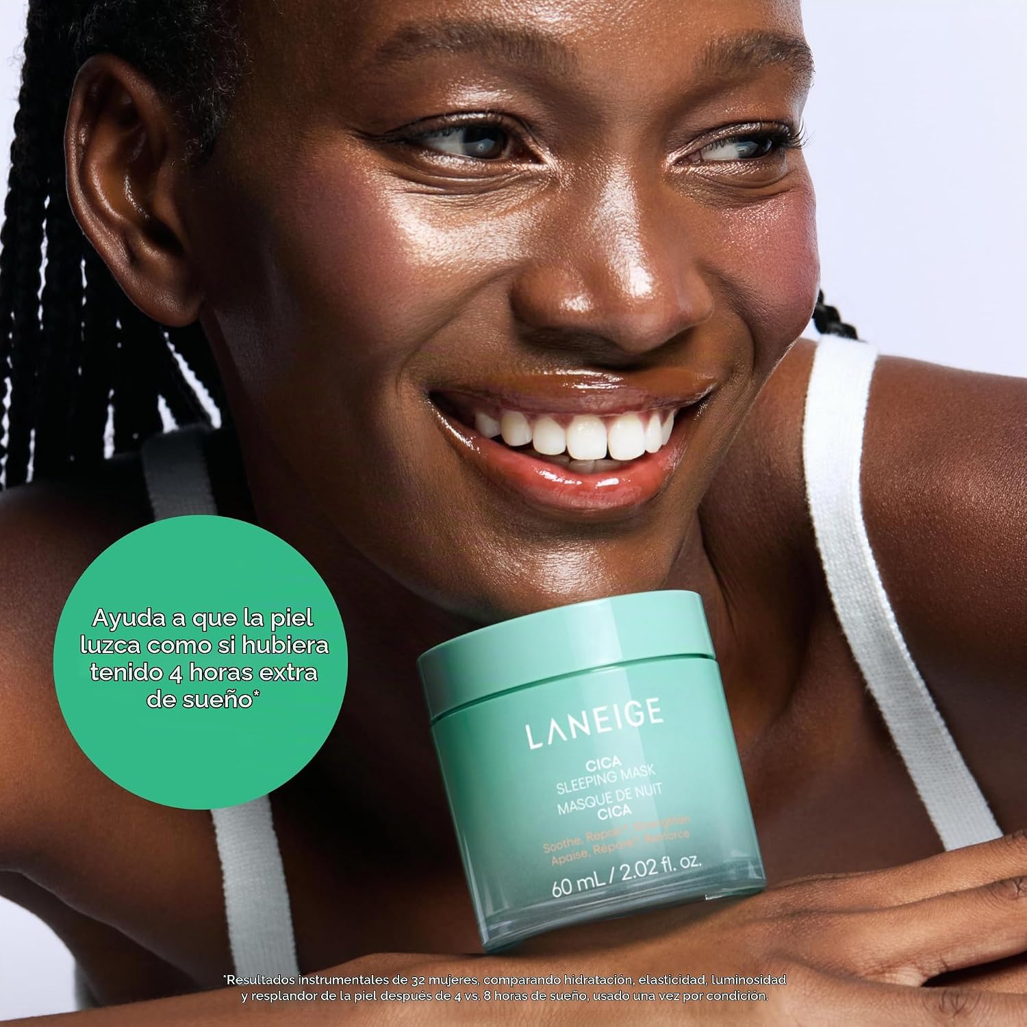 LANEIGE MASCARILLA PARA DORMIR CICA: MASCARILLA COREANA PARA PIEL SENSIBLE PARA HIDRATACIÓN CALMANTE Y REPARACIÓN - 6
