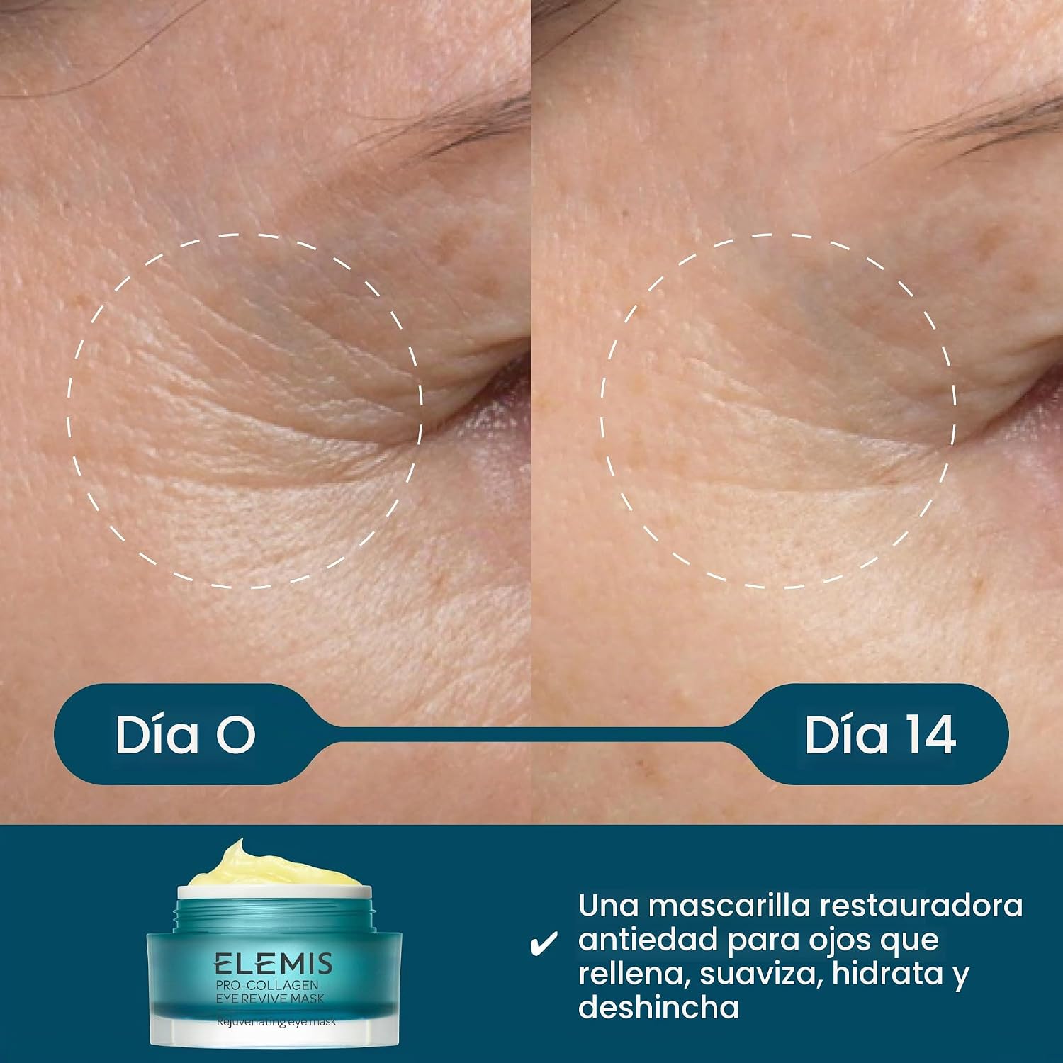 ELEMIS MÁSCARA PRO-COLLAGEN EYE REVIVE TRATAMIENTO MULTIUSOS ANTIARRUGAS QUE ILUMINA, REJUVENECE, RELLENA E HIDRATA - 2