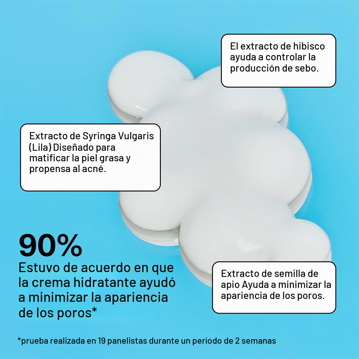 CREMA HIDRATANTE FACIAL BUBBLE CUIDADO DE LA PIEL CLOUD SURF - CREMA HIDRATANTE Y MATIFICANTE PARA AYUDAR A REEQUILIBRAR - 2