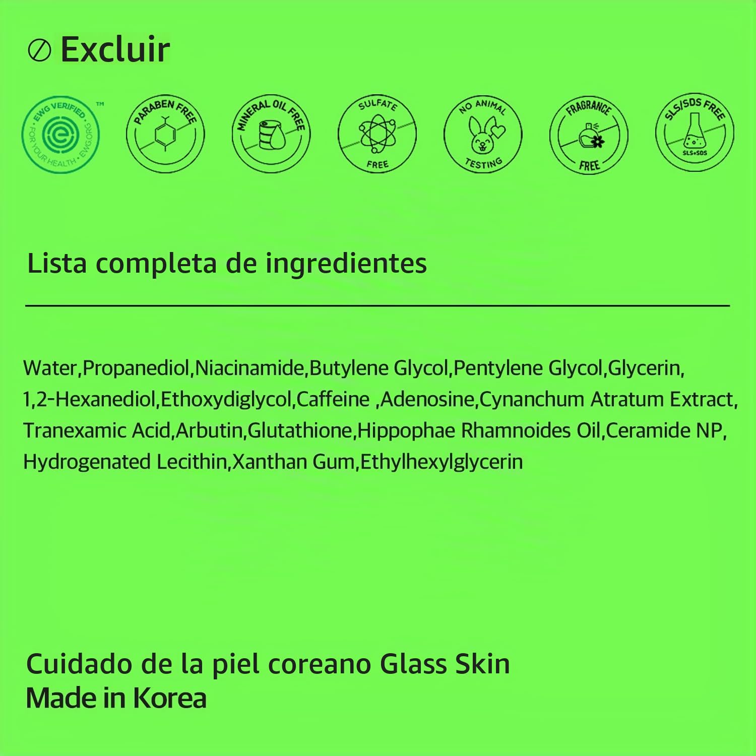 NIACINAMIDE ARBUTIN BRILLO GLOW BOOSTING SÉRUM FACIAL CONCENTRADO 1.69 FL OZ VIDRIO COREANO PARA EL CUIDADO DE LA PIEL, - 7