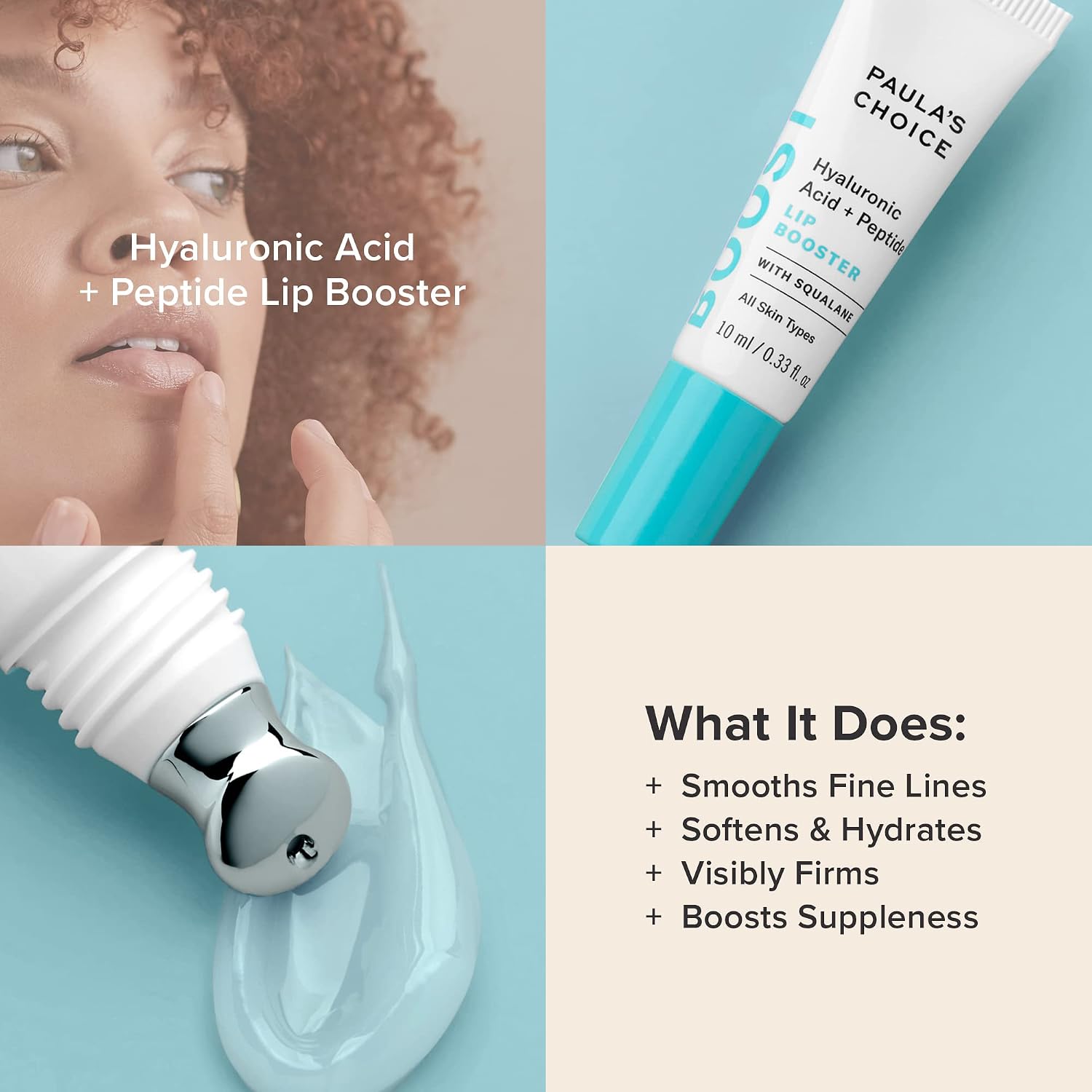 PAULA S CHOICE BOOST ÁCIDO HIALURÓNICO PÉPTIDO POTENCIADOR DE LABIOS, 0.33 ONZAS LÍQUIDAS - 4