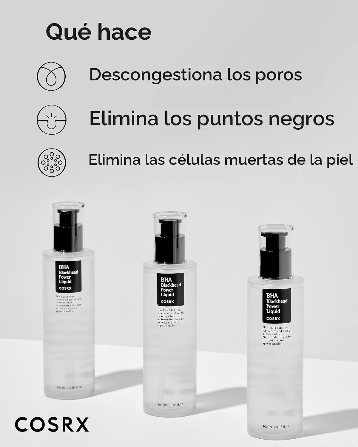 LÍQUIDO POTENTE COSRX BHA PARA PUNTOS NEGROS, 3.38 ONZAS LÍQUIDAS - 3