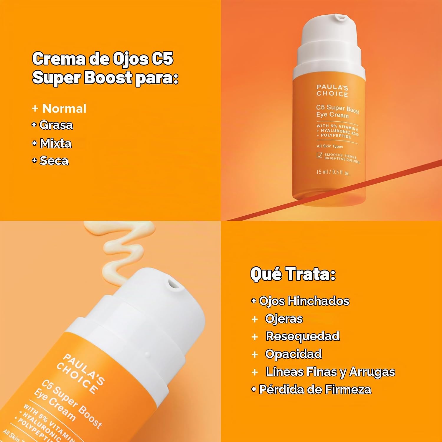 PAULA S CHOICE C5 SUPER BOOST CREMA DE OJOS CON 5% DE VITAMINA C, 0.5 ONZAS LÍQUIDAS - 3