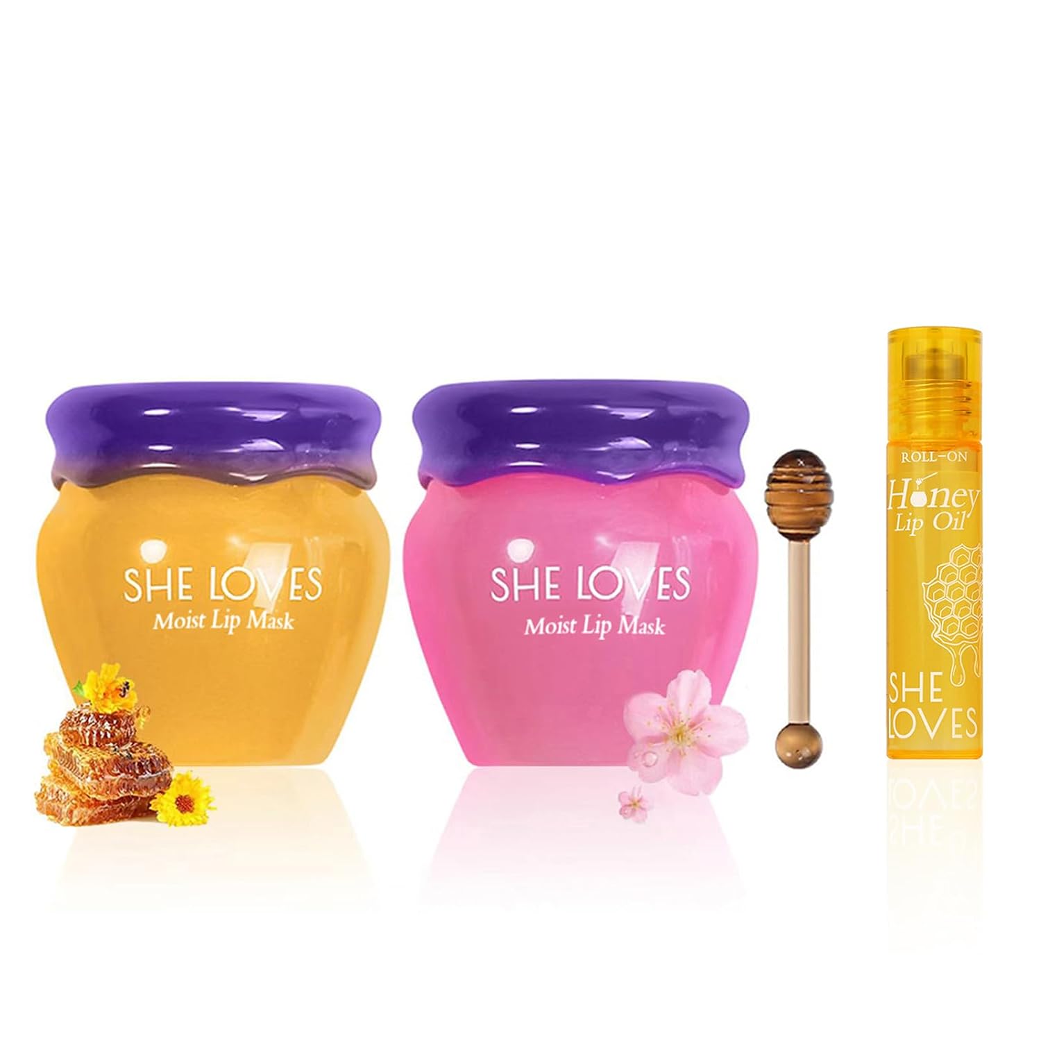 2 PIEZAS MĂSCARA LABIAL NOCTURNA, BĂLSAMO LABIAL REPARADOR DE DĂA Y NOCHE CON MIEL Y SAKURA, BĂLSAMO DE ABEJA PARA DIFUMINAR - 1