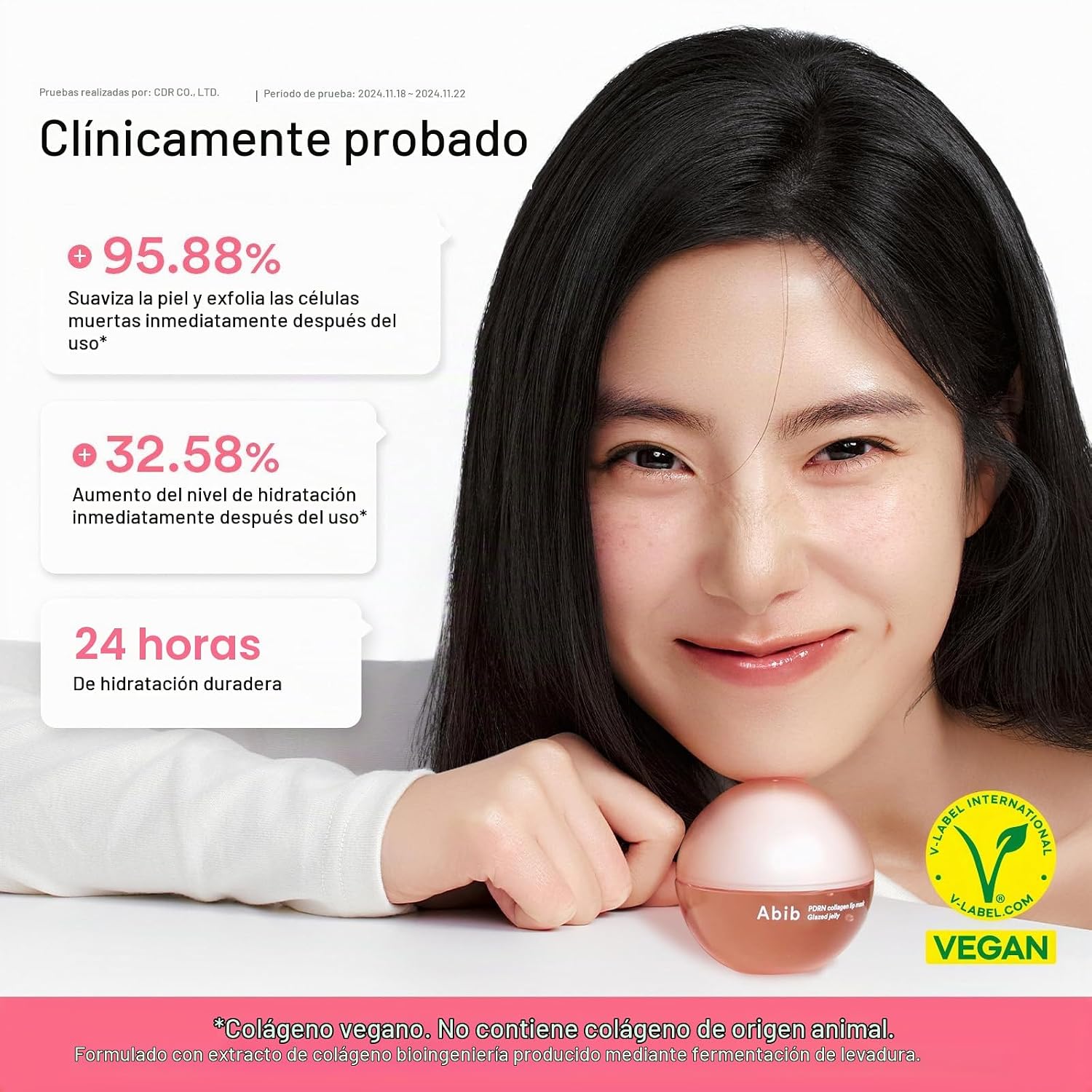 ABIB PDRN MASCARILLA DE LABIOS DE COLÁGENO EN GEL BRILLANTE 11.3 ML MANTEQUILLA LABIAL COREANA, BÁLSAMO DE CUIDADO NOCTURNO - 6