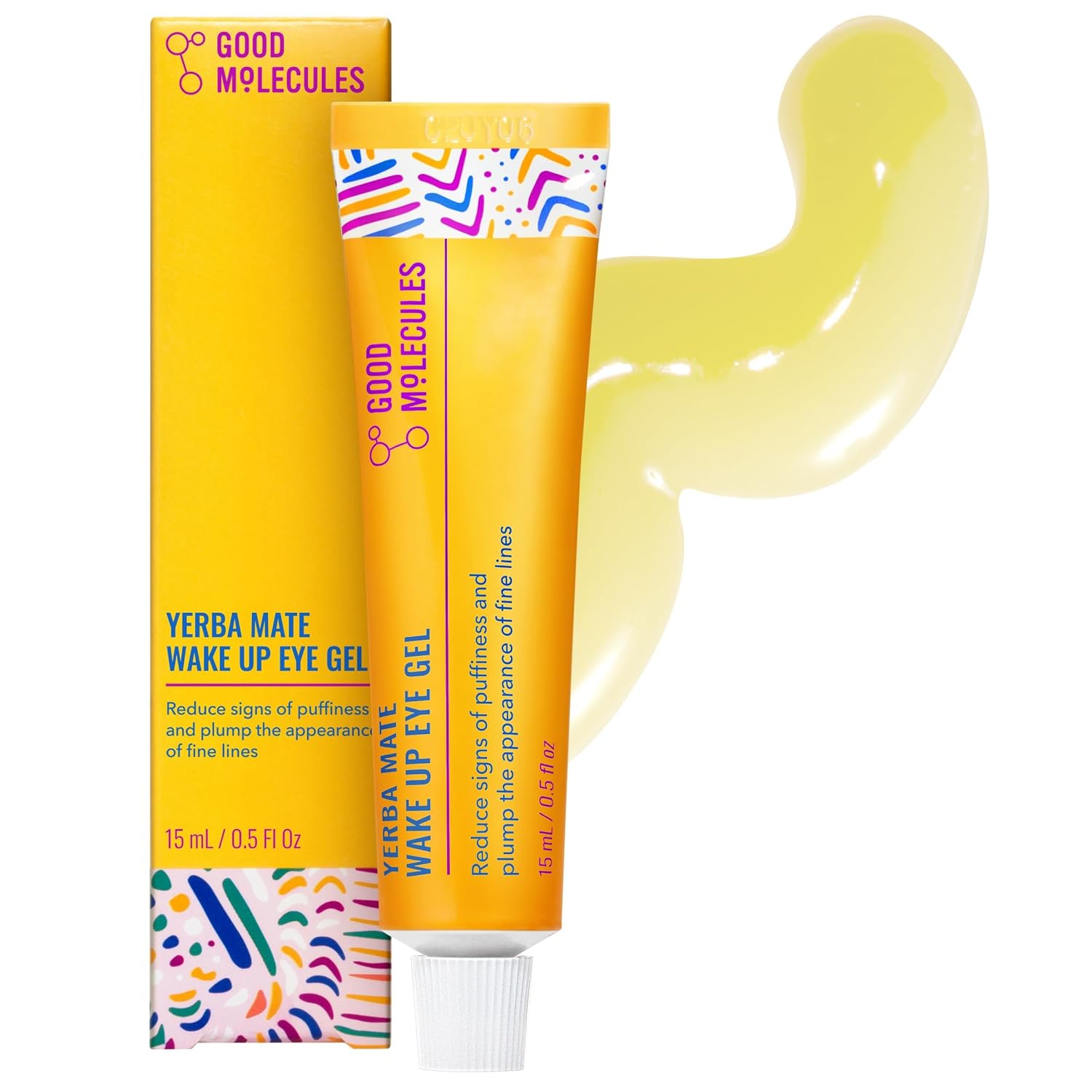 GOOD MOLECULES YERBA MATE WAKE UP EYE GEL - CREMA HIDRATANTE PARA DEBAJO DE LOS OJOS CON ÁCIDO HIALURÓNICO Y CAFEÍNA, DIRIGE - 1