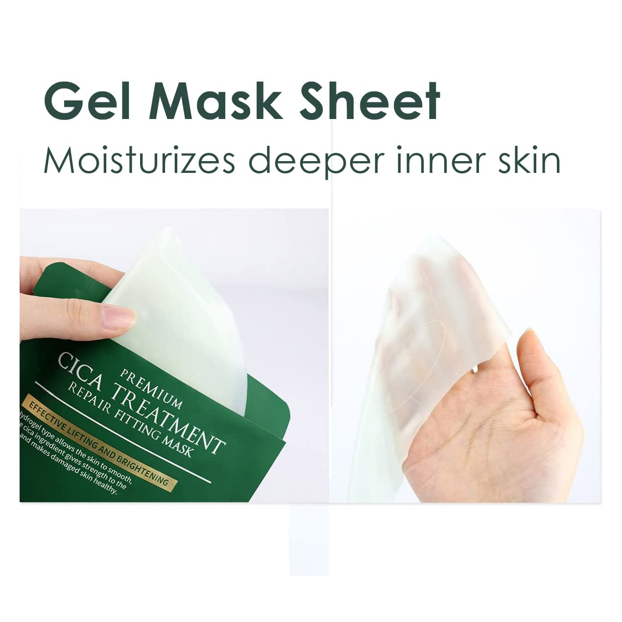 WELLDERMA MASCARILLA DE HIDROGEL DE TRATAMIENTO DE CICA PREMIUM, 0.88 OZ X 4 HOJAS, MASCARILLA DE HIDROGEL CALMANTE E - 2