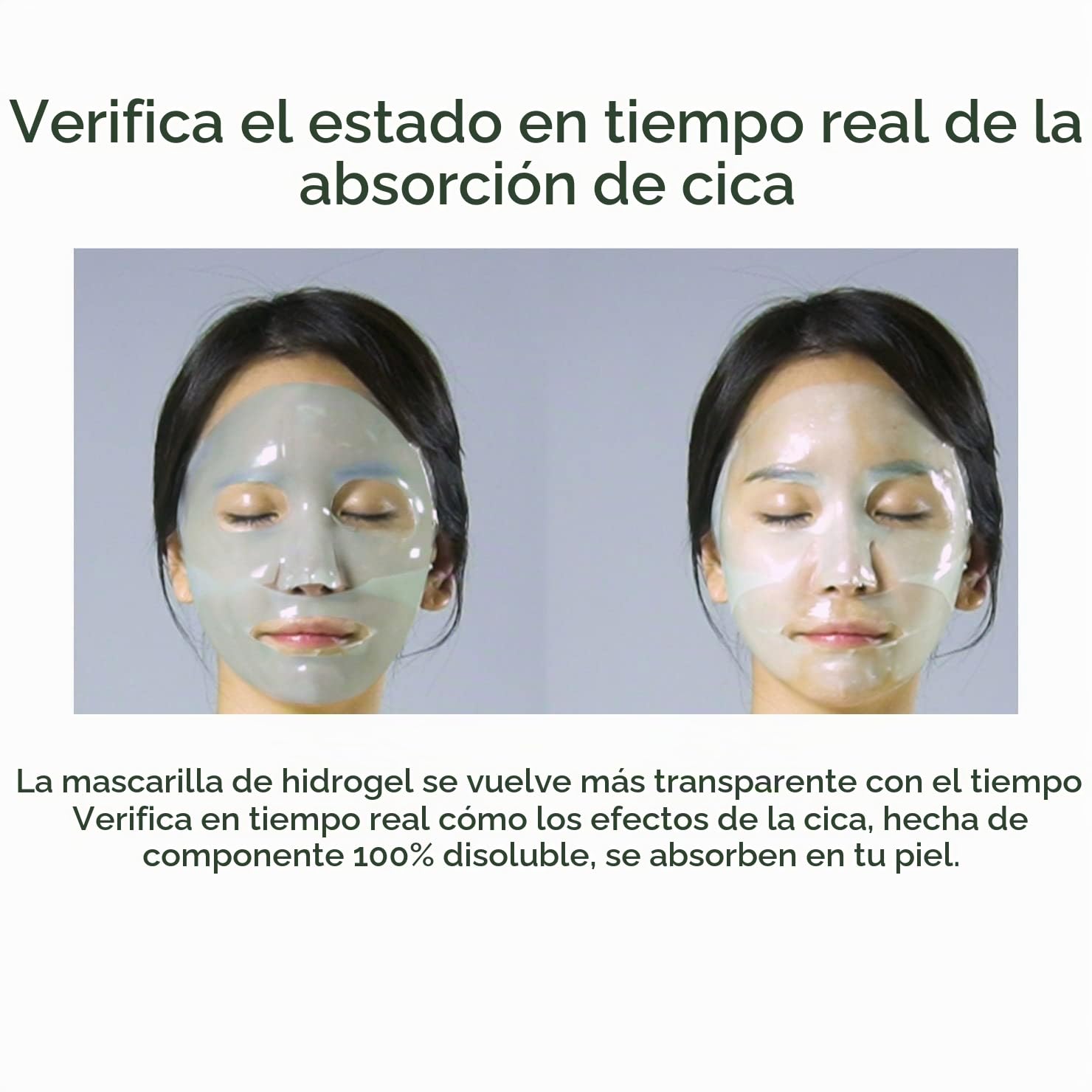 WELLDERMA MASCARILLA DE HIDROGEL DE TRATAMIENTO DE CICA PREMIUM, 0.88 OZ X 4 HOJAS, MASCARILLA DE HIDROGEL CALMANTE E - 5